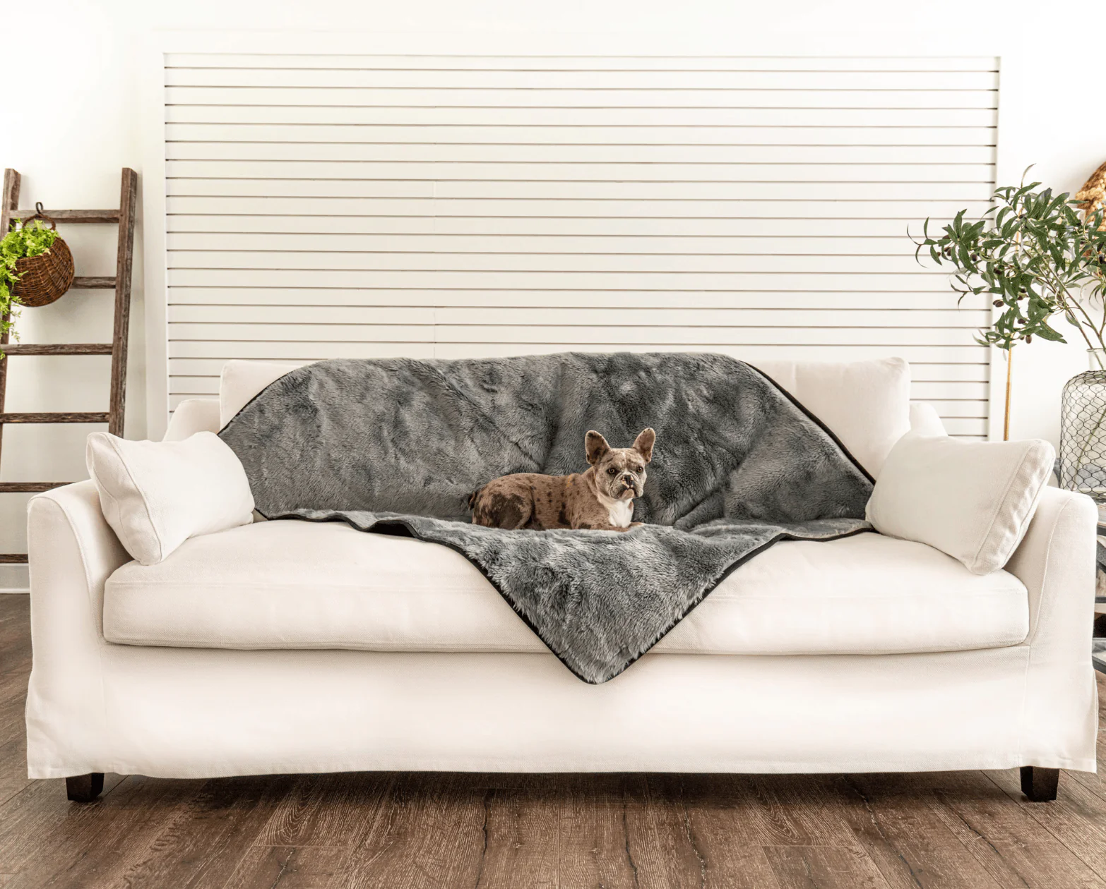 PupProtector™ Short Fur Waterproof Throw Blanket - Charcoal Grey - Image 11