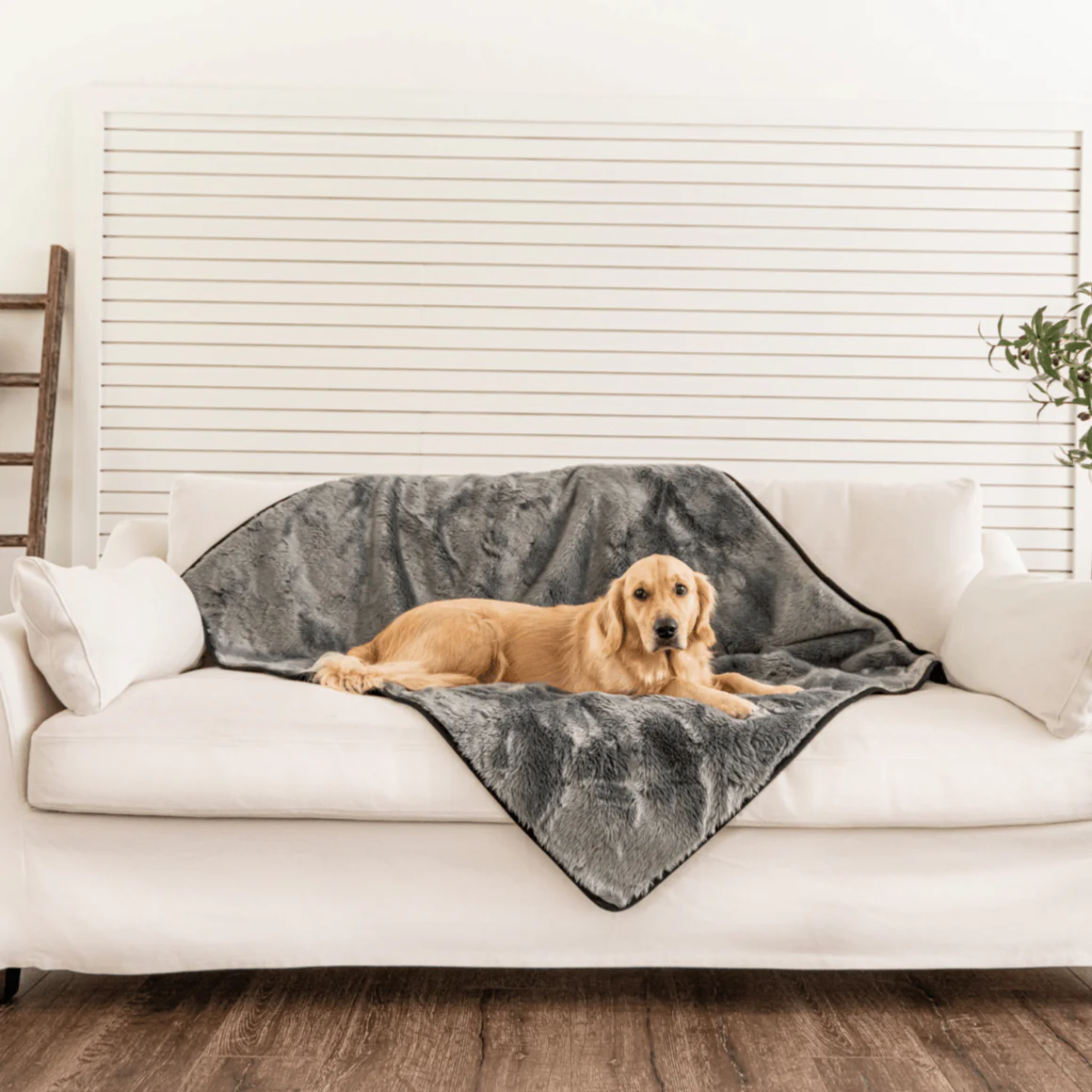 PupProtector™ Short Fur Waterproof Throw Blanket - Charcoal Grey - Image 13