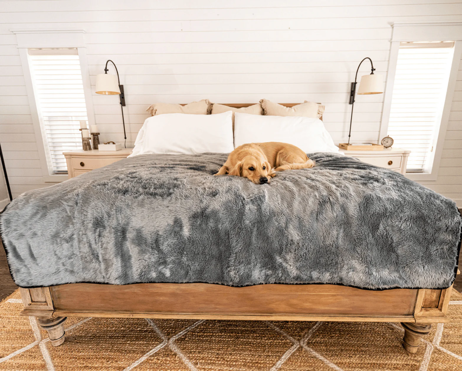 PupProtector™ Short Fur Waterproof Throw Blanket - Charcoal Grey - Image 14