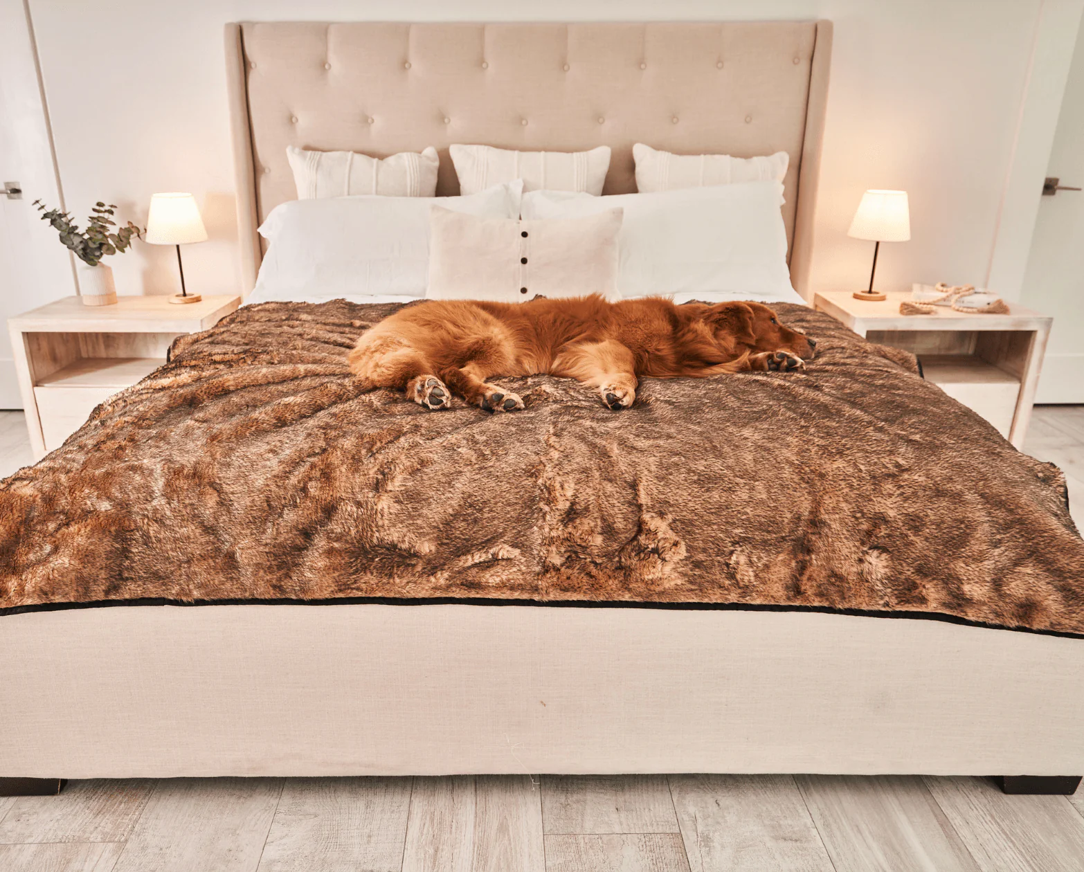 PupProtector™ Short Fur Waterproof Throw Blanket - Sable Tan - Image 7