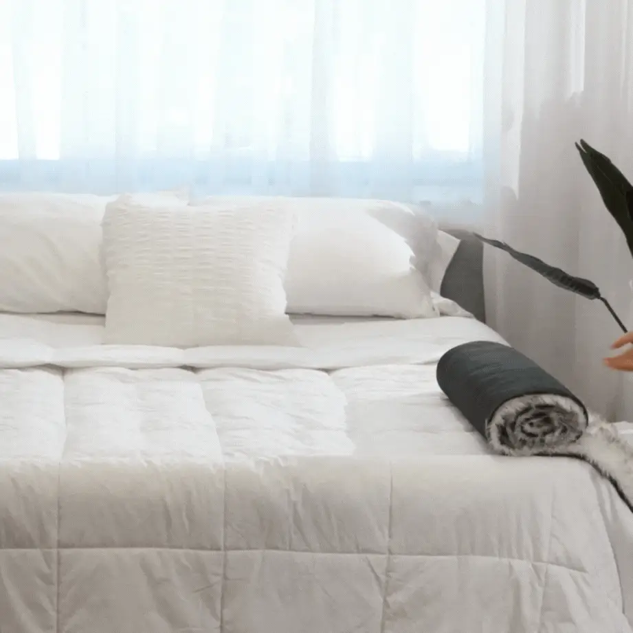 PupProtector™ Waterproof Bed Runner - White with Brown Accents - Image 3