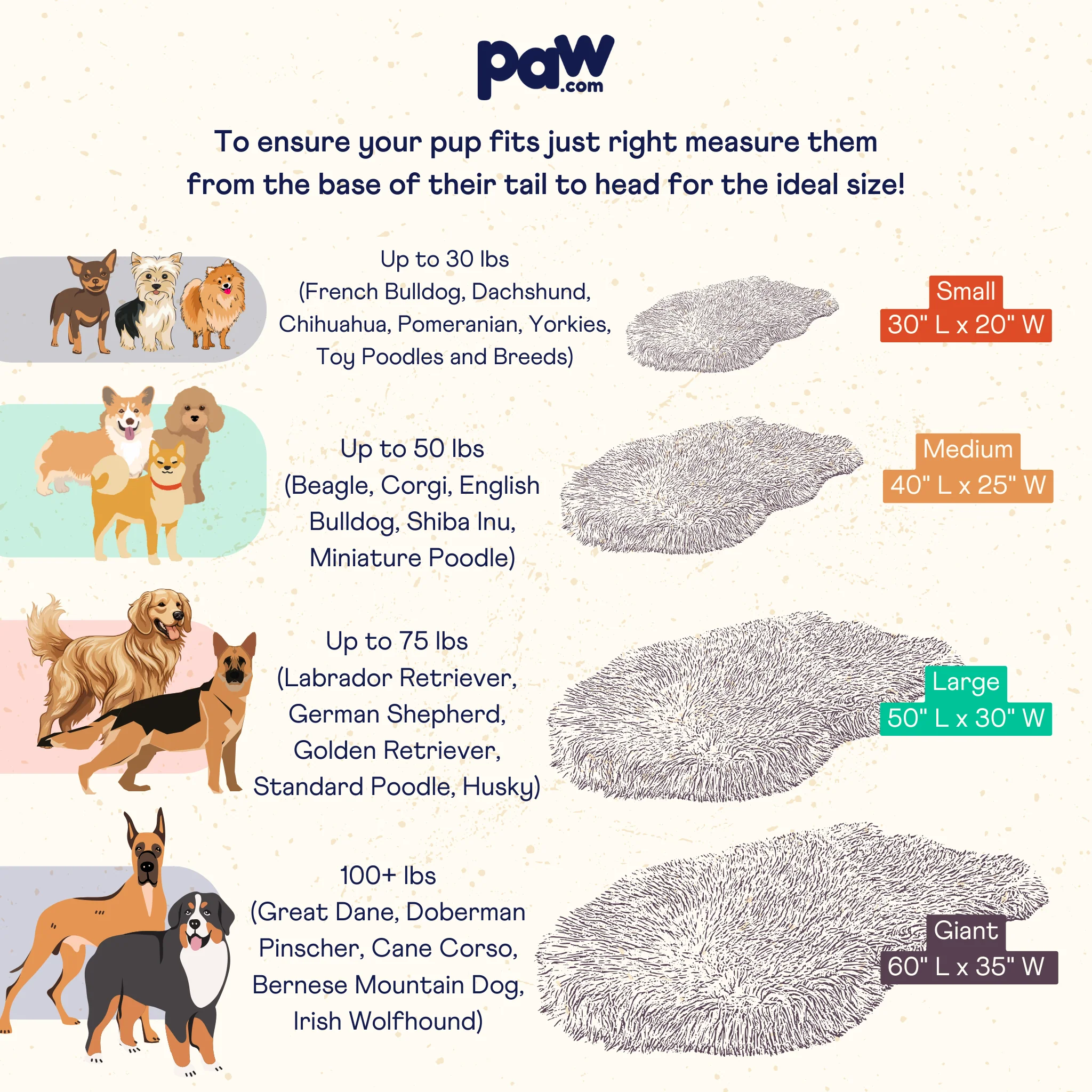 PupRug by Paw.com® Faux Fur Orthopedic Dog Bed - Curve Brown - Image 8
