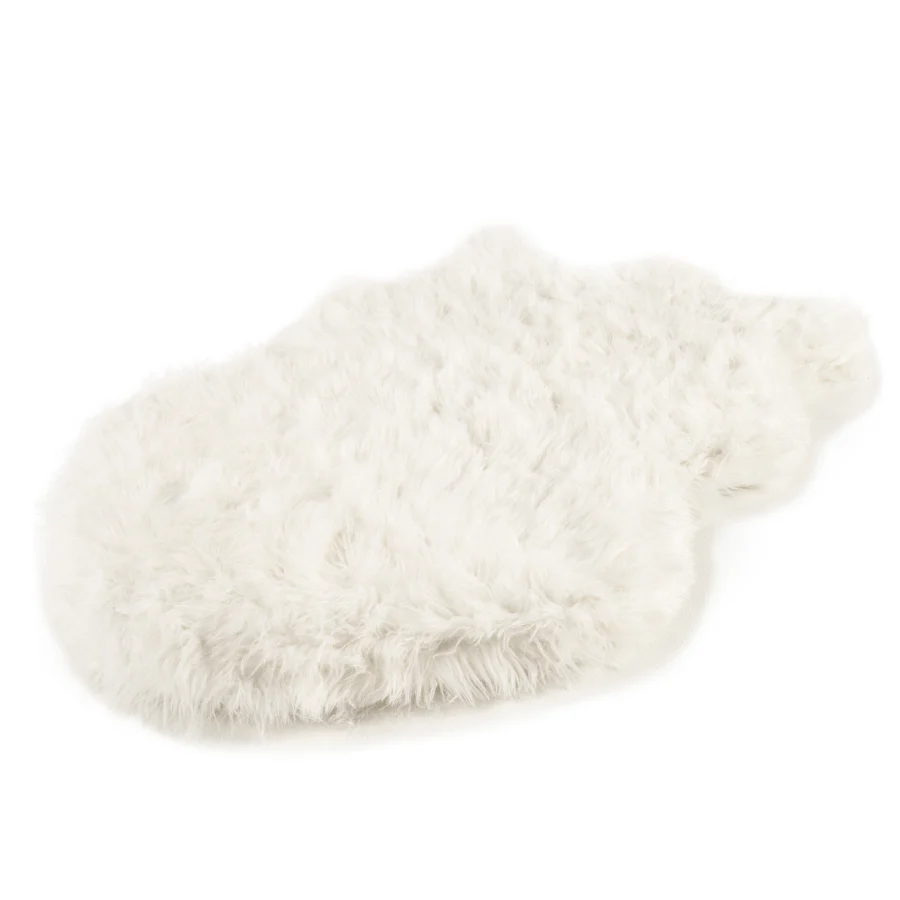 PupRug by Paw.com® Faux Fur Orthopedic Dog Bed - Curve Polar White - Image 5