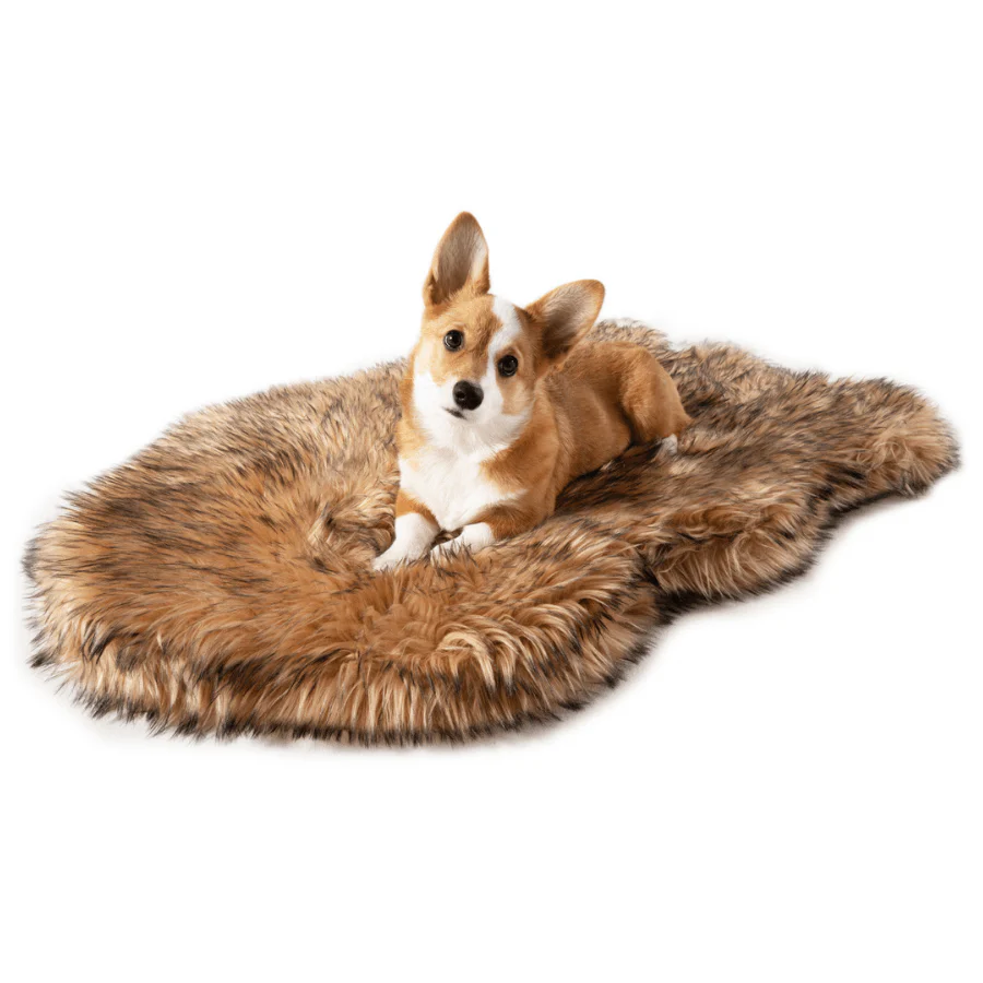 PupRug by Paw.com® Faux Fur Orthopedic Dog Bed - Curve Sable Tan - Image 2