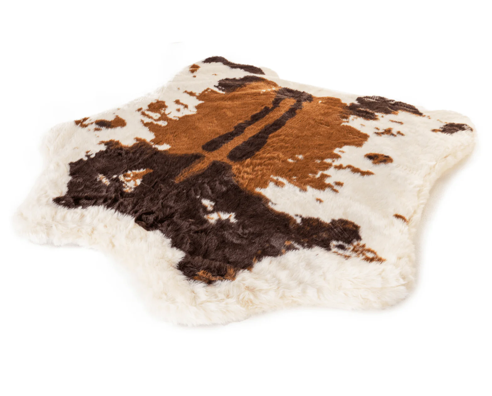 PupRug® Animal Print Memory Foam Dog Bed - Brown Faux Cowhide - Image 6