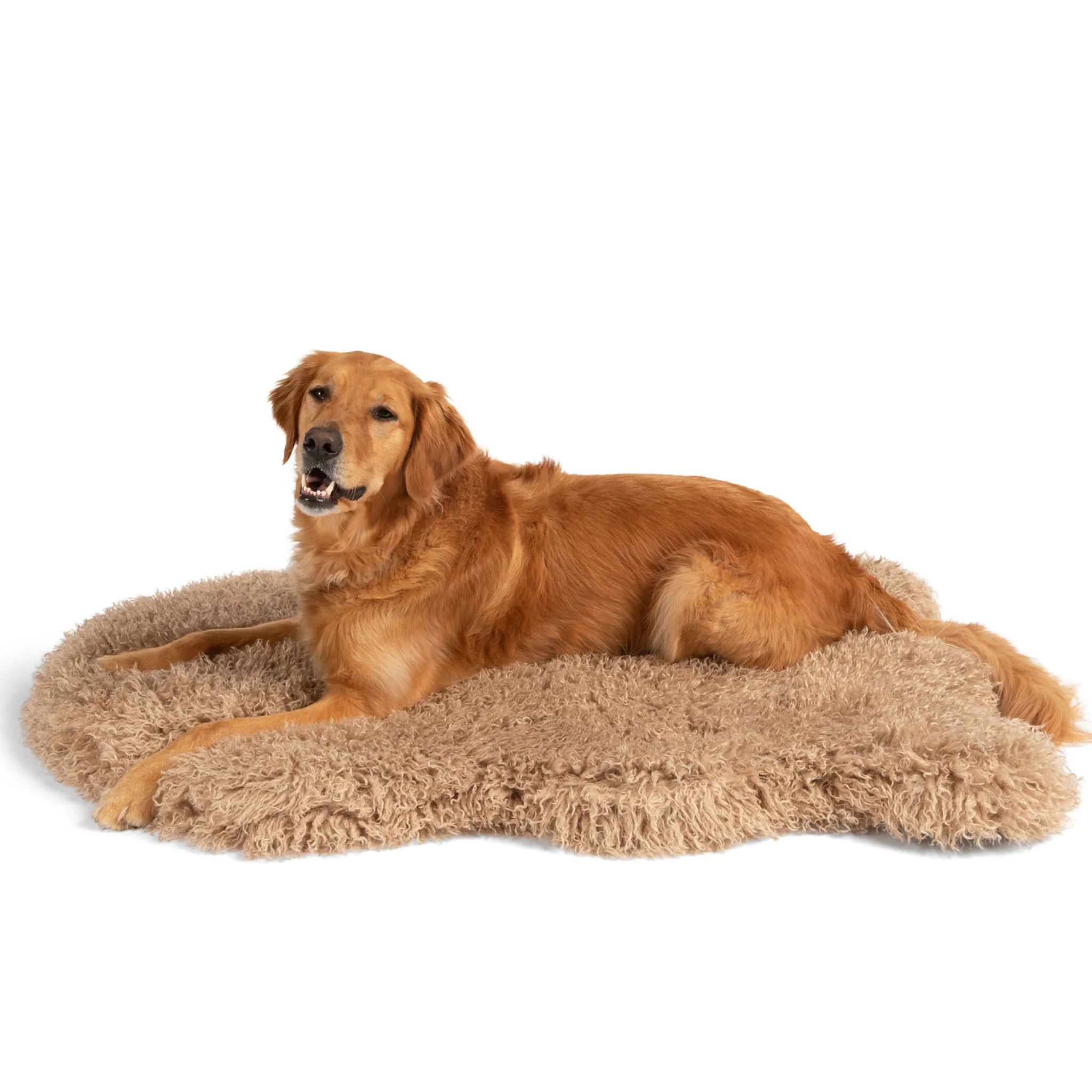 PupRug® Luxe Faux Fur Orthopedic Dog Bed -  Plush Sheep Tan - Image 12