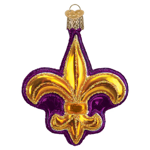 Purple Fleur-de-lis Ornament - Image 3