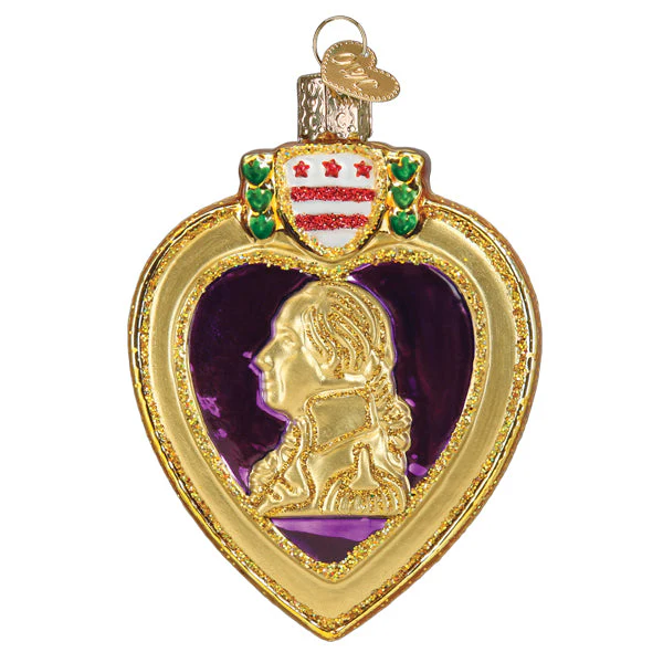 Purple Heart Ornament by Old World Christmas - Image 3