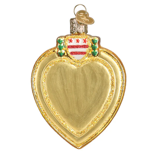 Purple Heart Ornament by Old World Christmas - Image 4