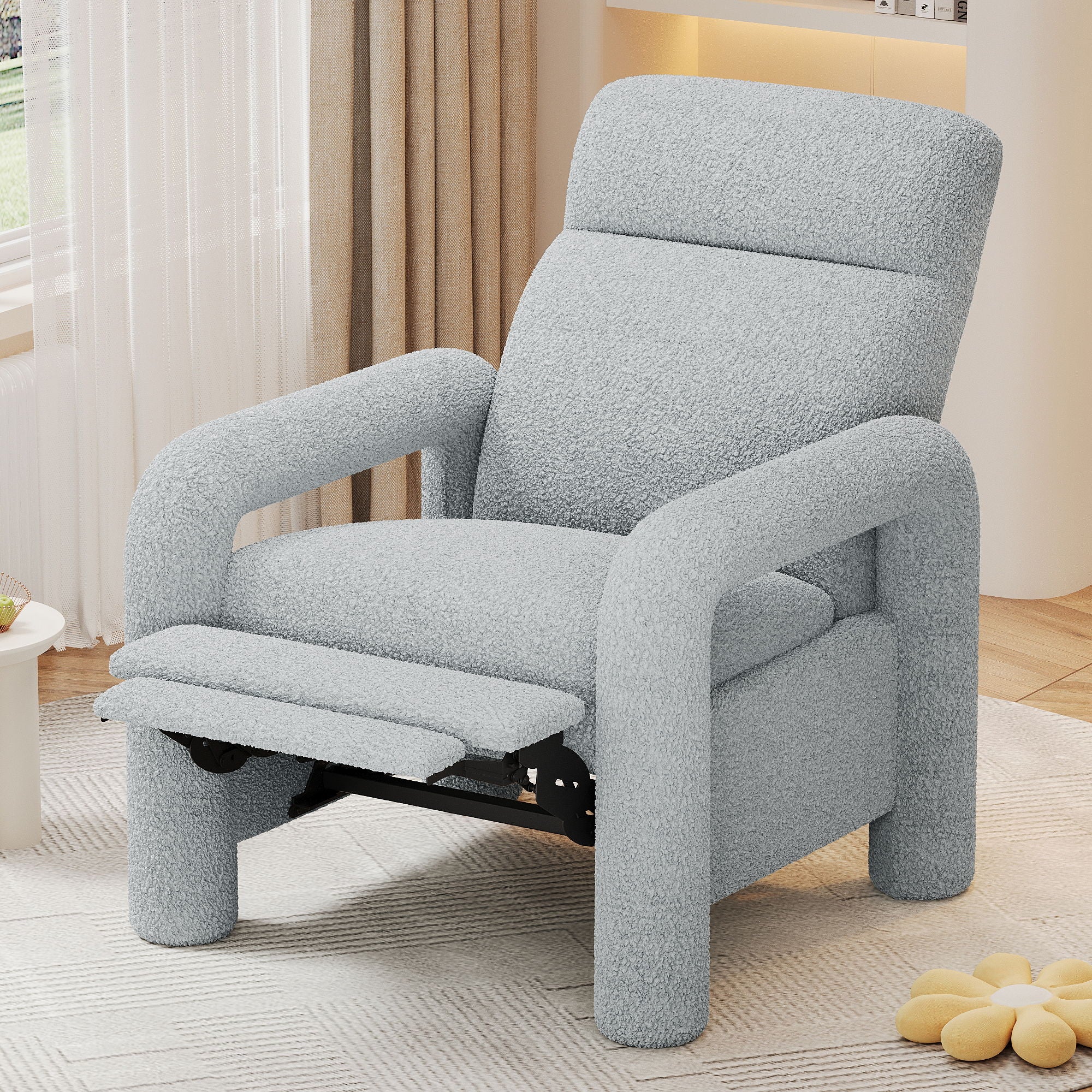 Push Back Recliner Armchair Upholstered Recliner Chair Single Sofa With Adjustable Backrest - Image 5