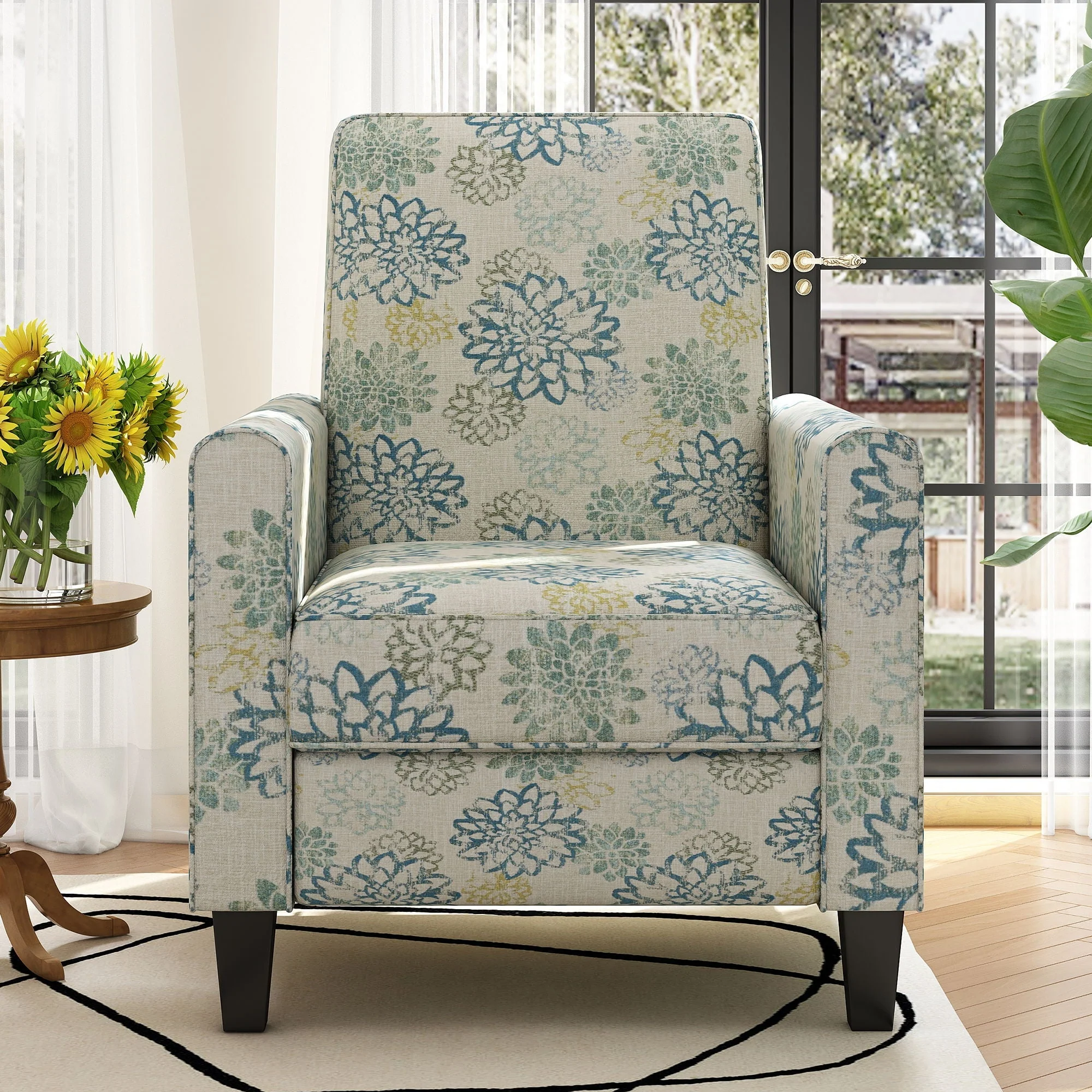 Push Back Upholstered Recliner Armchair - Image 6