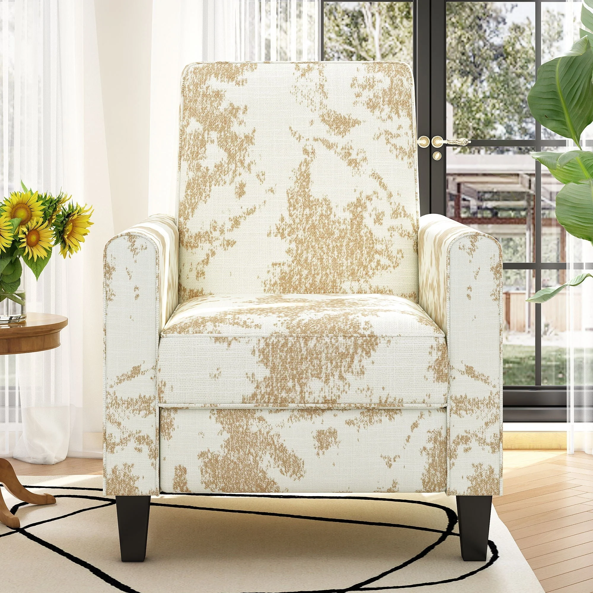 Push Back Upholstered Recliner Armchair - Image 7