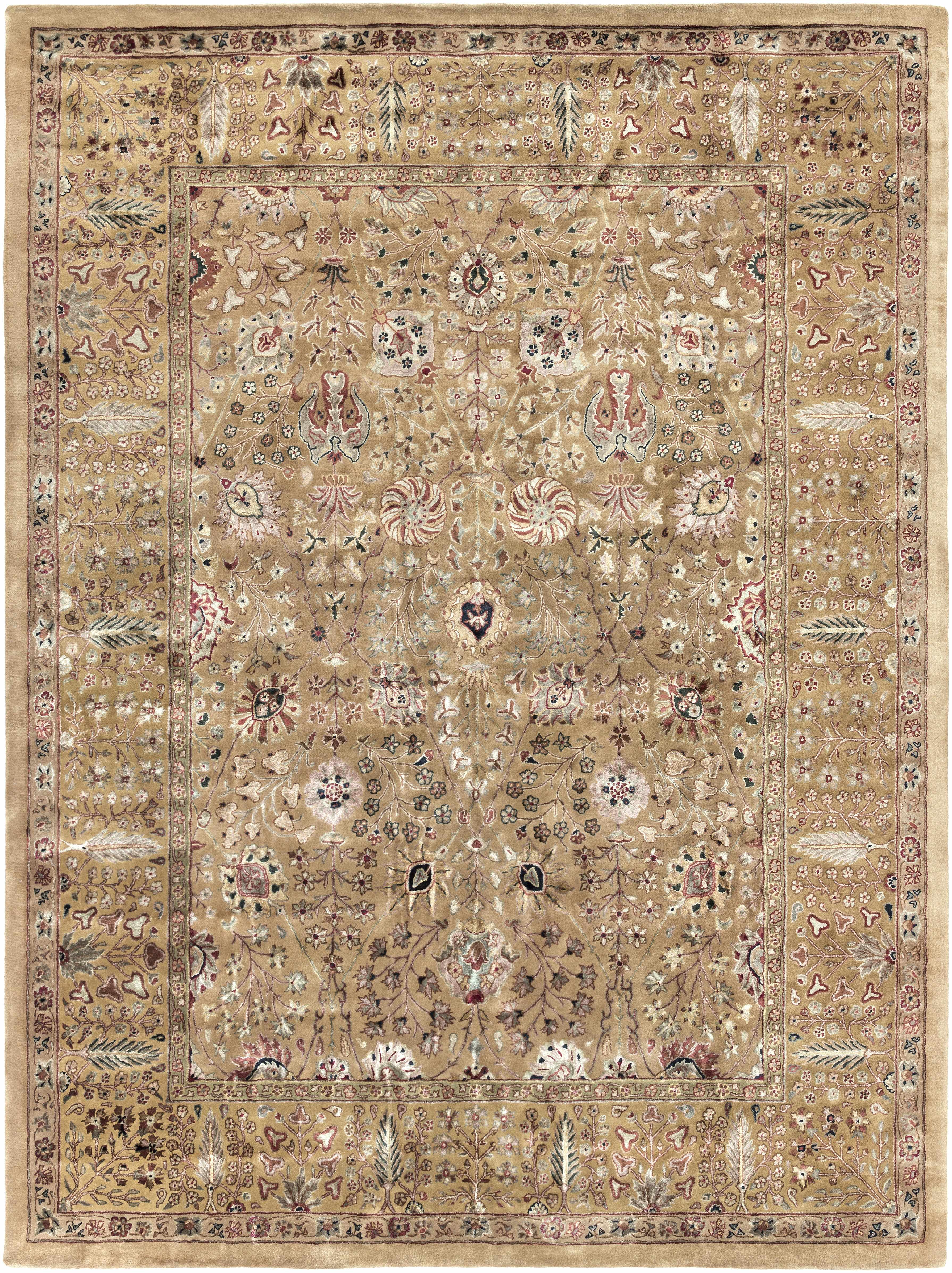Pwyll Beige Damask Area Rug - Clearance - Image 2