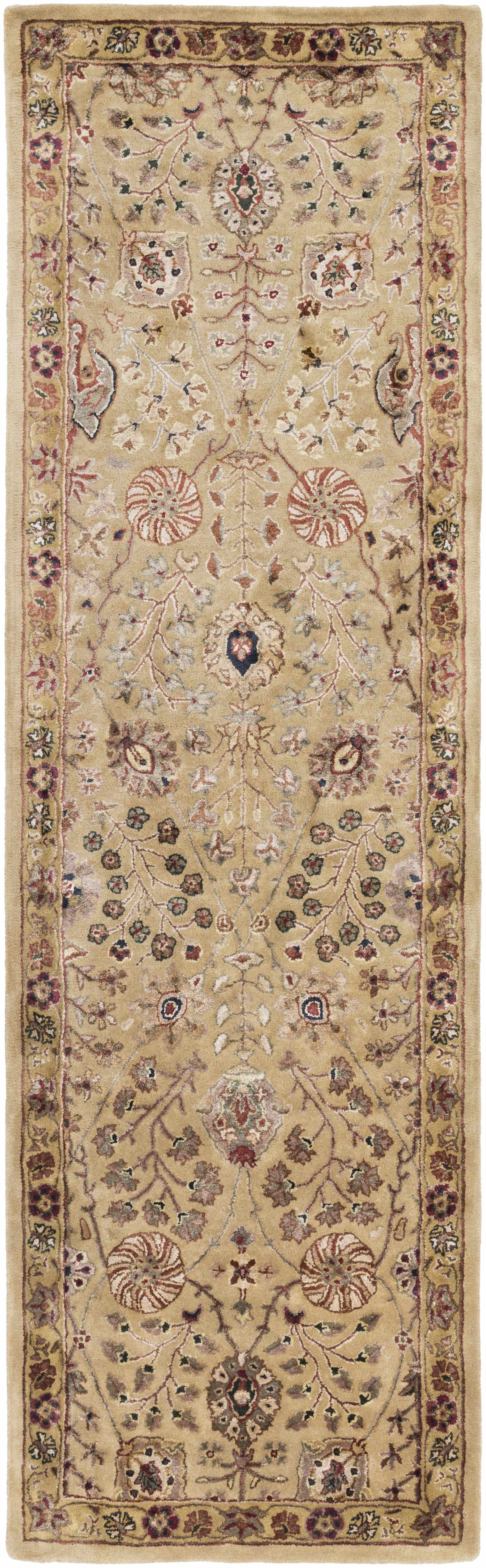 Pwyll Beige Damask Area Rug - Clearance - Image 4