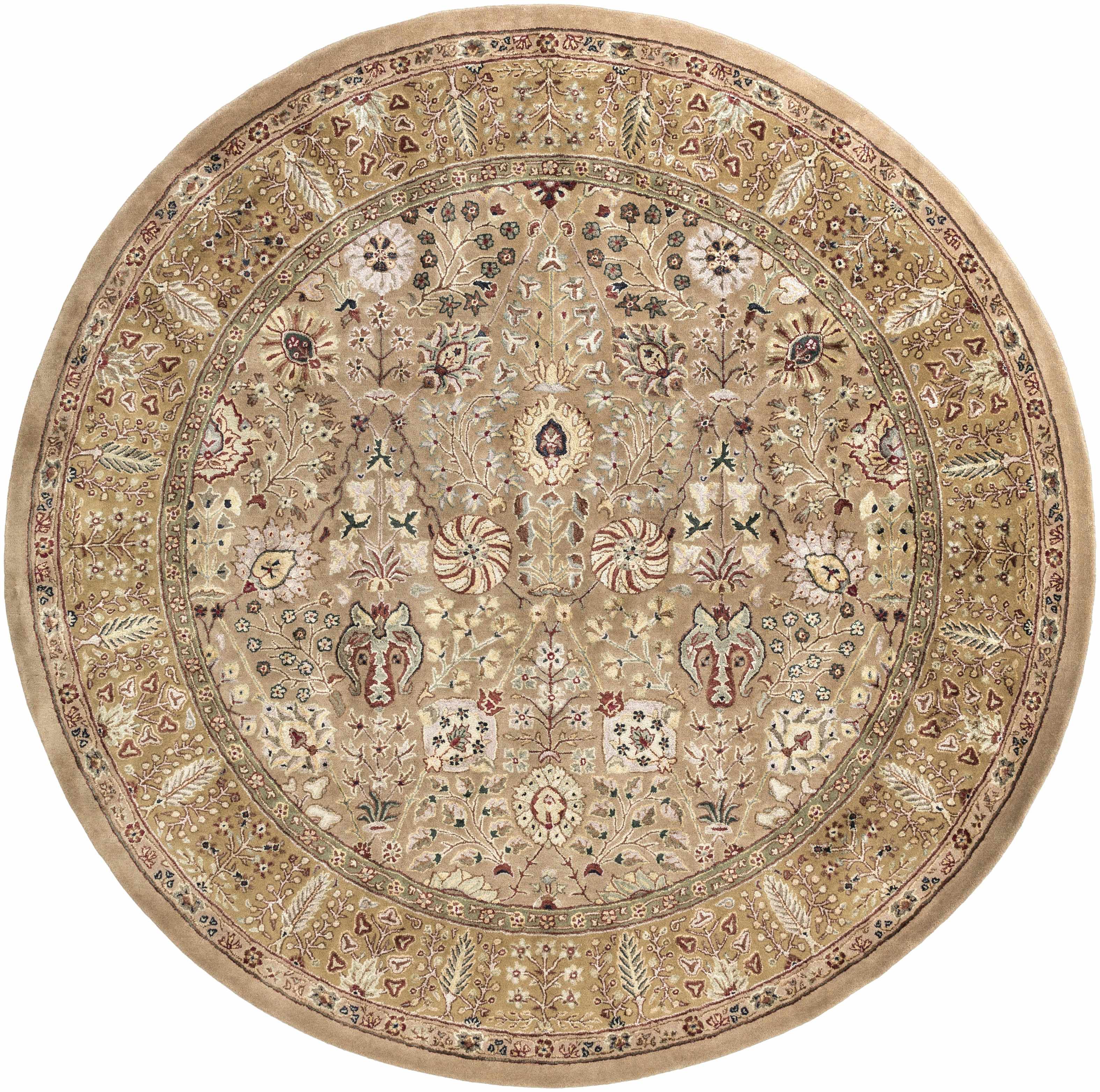 Pwyll Beige Damask Area Rug - Clearance - Image 8