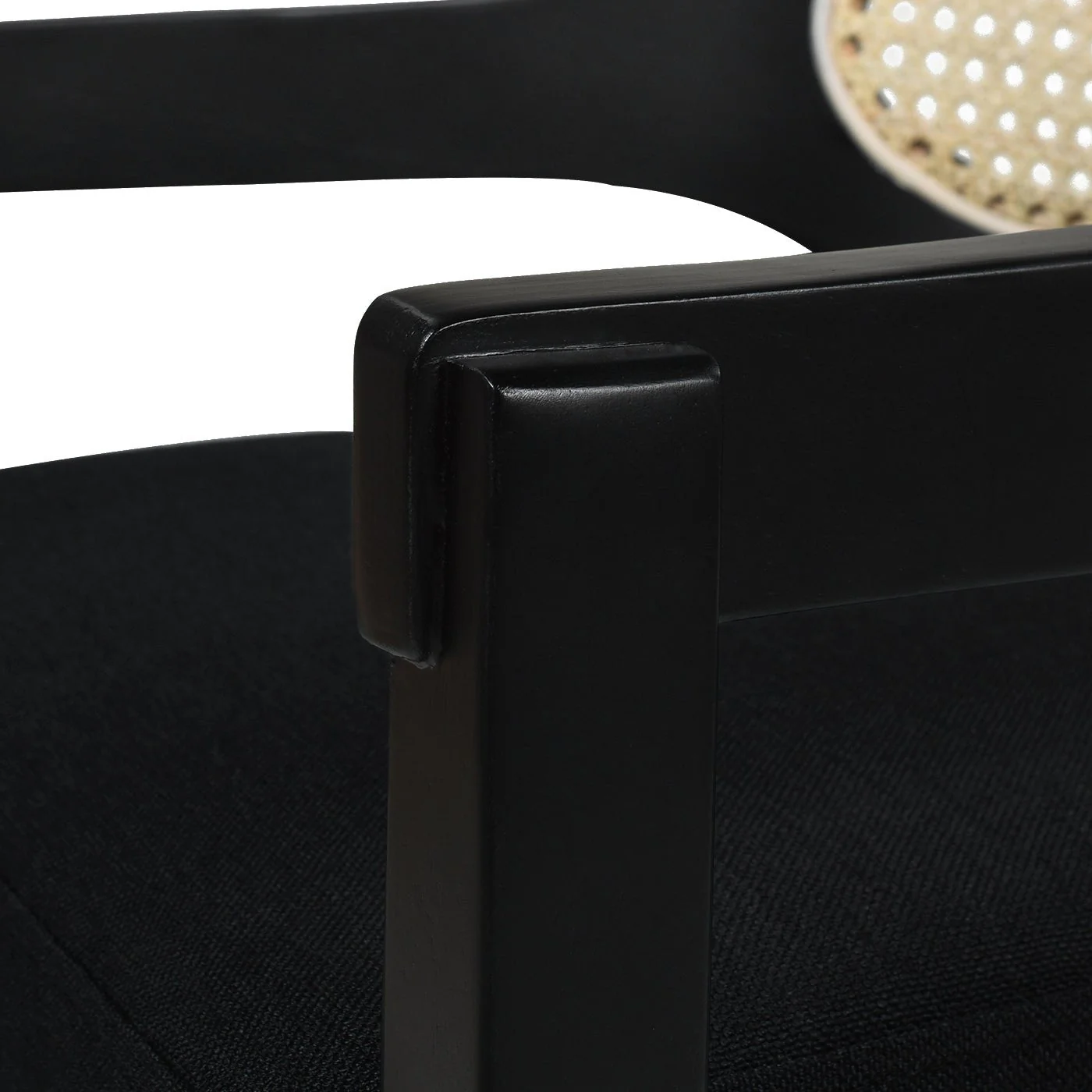 Pyrla 26" Upholstered Counter Stool with Curved Cane Back and Wood Legs - Image 19