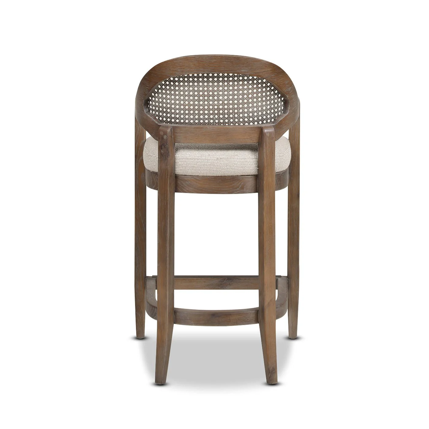 Pyrla 26" Upholstered Counter Stool with Curved Cane Back and Wood Legs - Image 27