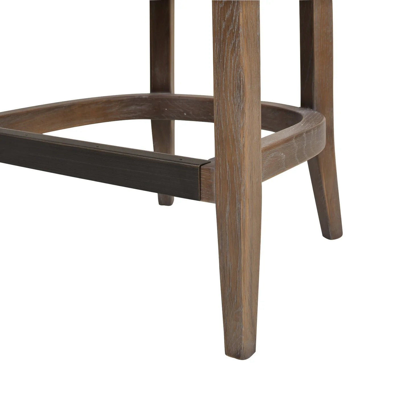 Pyrla 26" Upholstered Counter Stool with Curved Cane Back and Wood Legs - Image 4