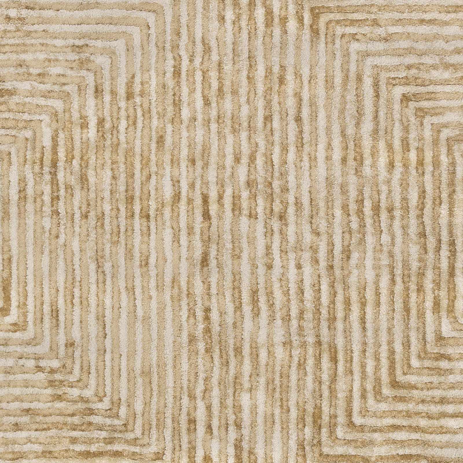 Quartz Patterned Sheen Beige Viscose Rug - Image 4