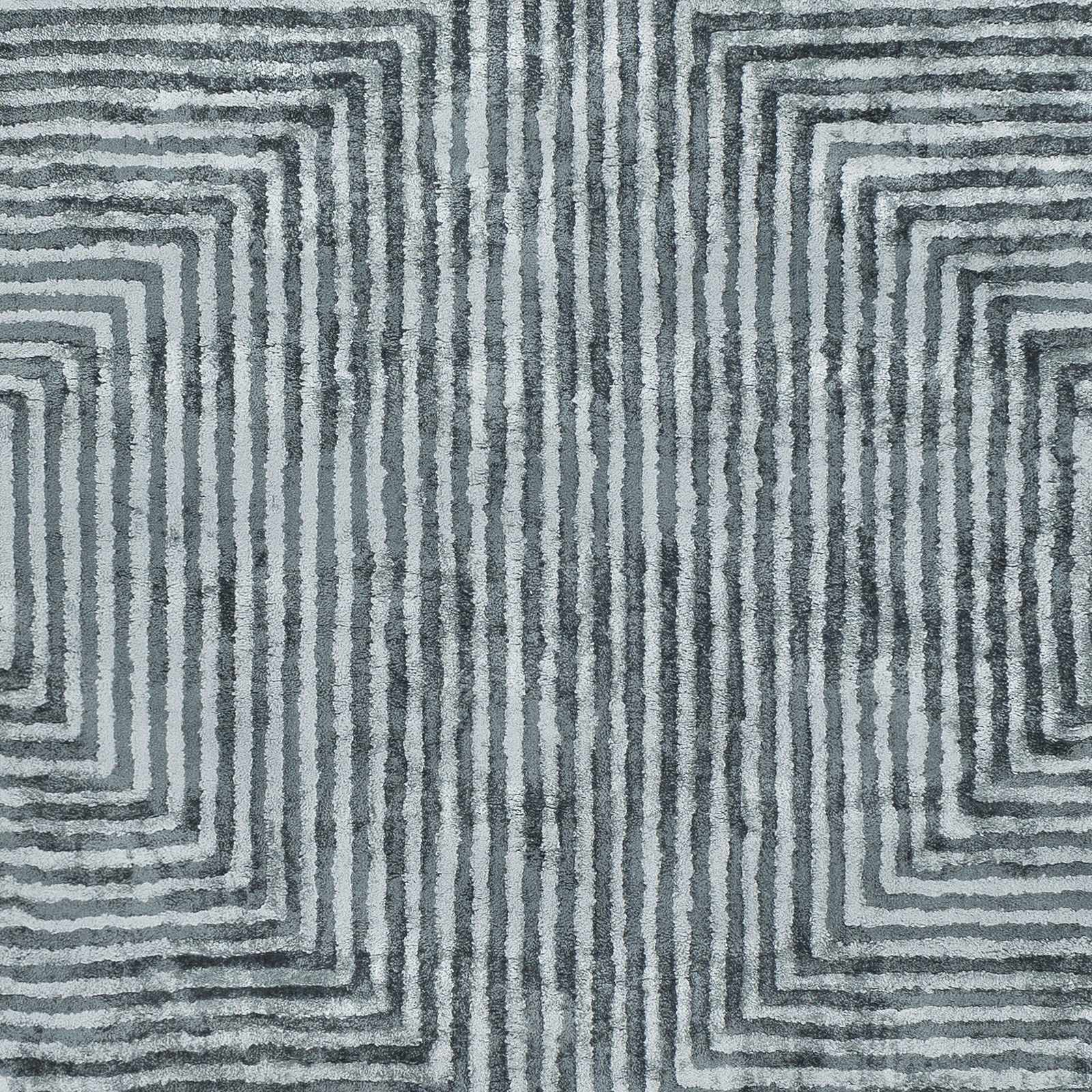 Quartz Patterned Sheen Blue/Green Viscose Rug - Image 5