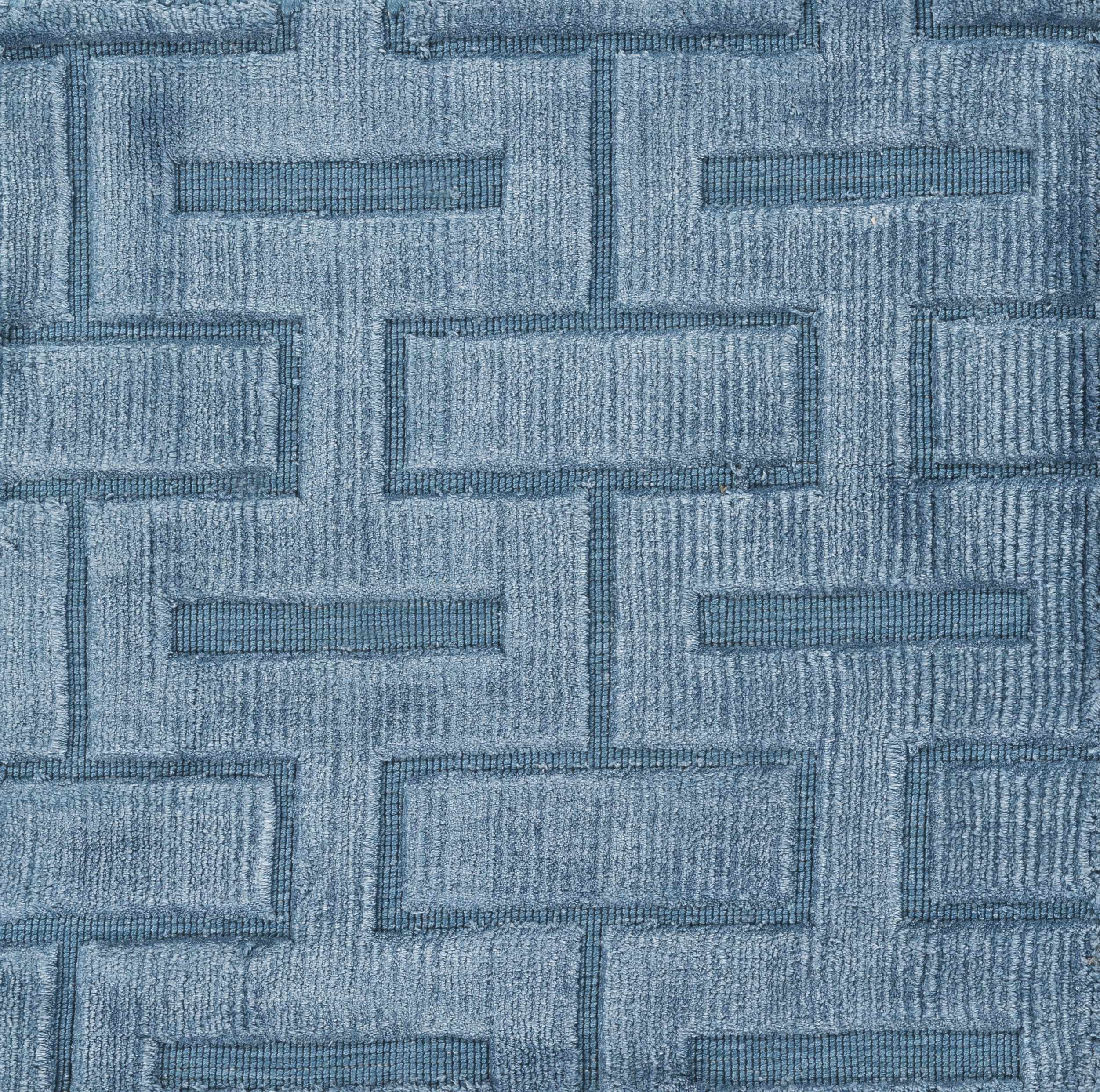 Quealy Blue Patterned 3x5 Small Viscose Rug - Clearance - Image 5