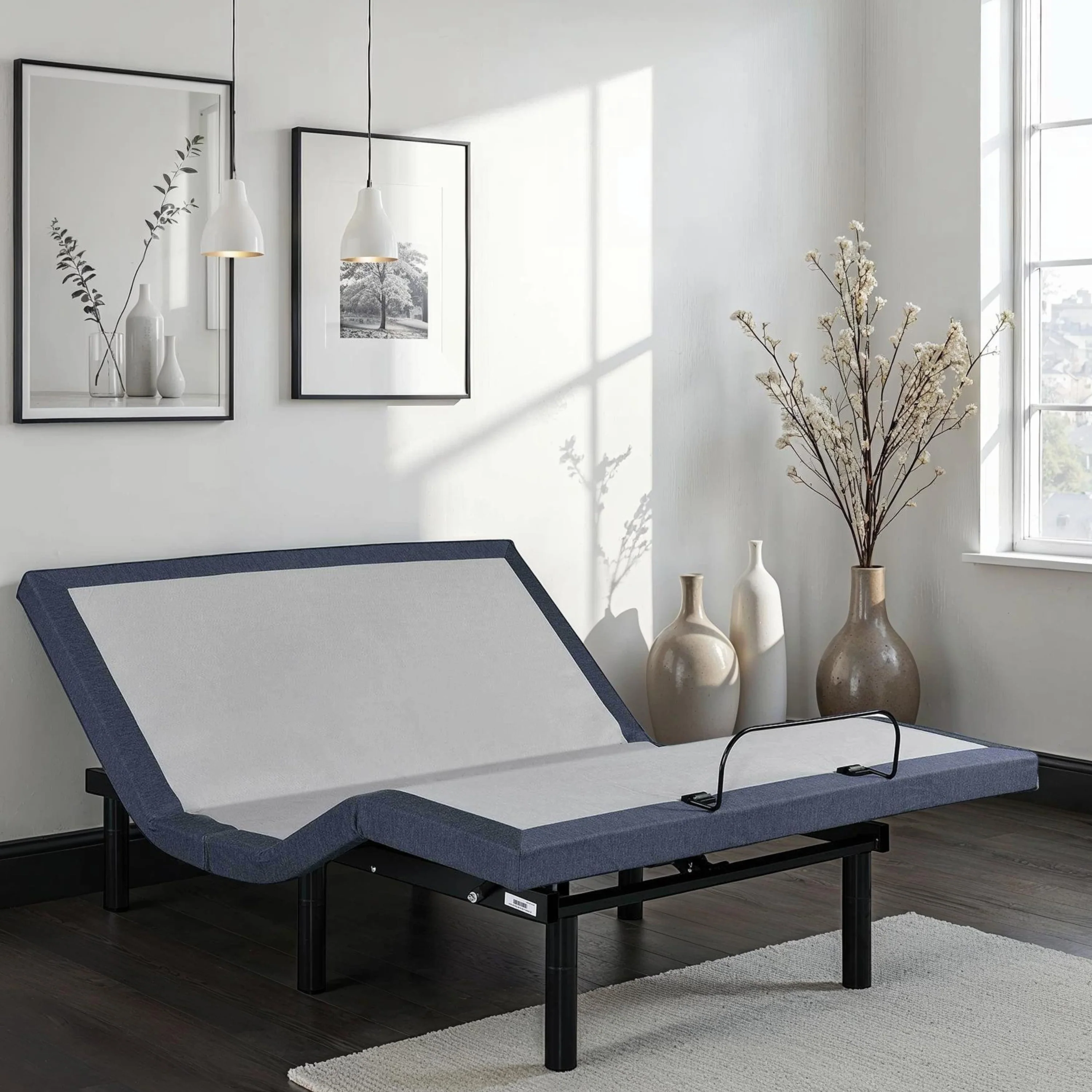 Queen Adjustable Bed Base with Vibration Modes and Adjustable Positions - Image 4