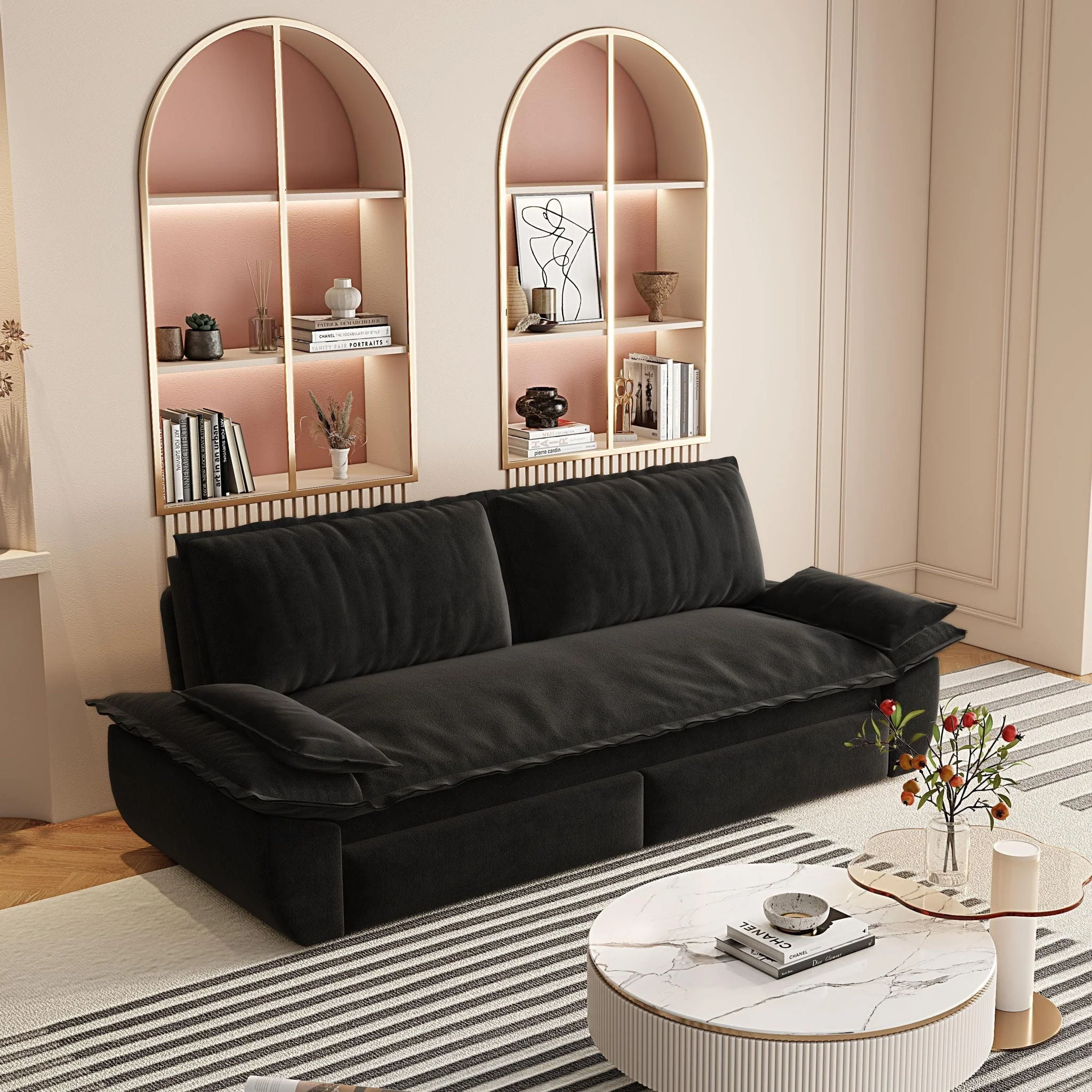 Queen Pull Out Sofa Bed, 3 In 1 Convertible Sleeper Sofa - Image 20