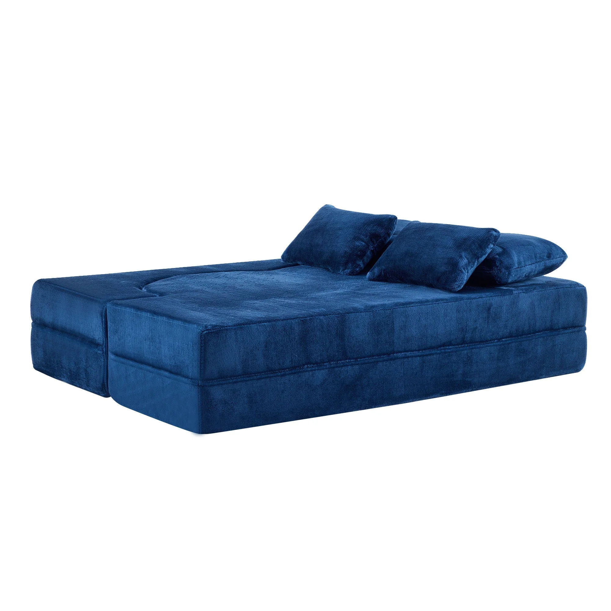 Queen Size Foldable Sofa Bed Chenille Futon Couch - Image 20