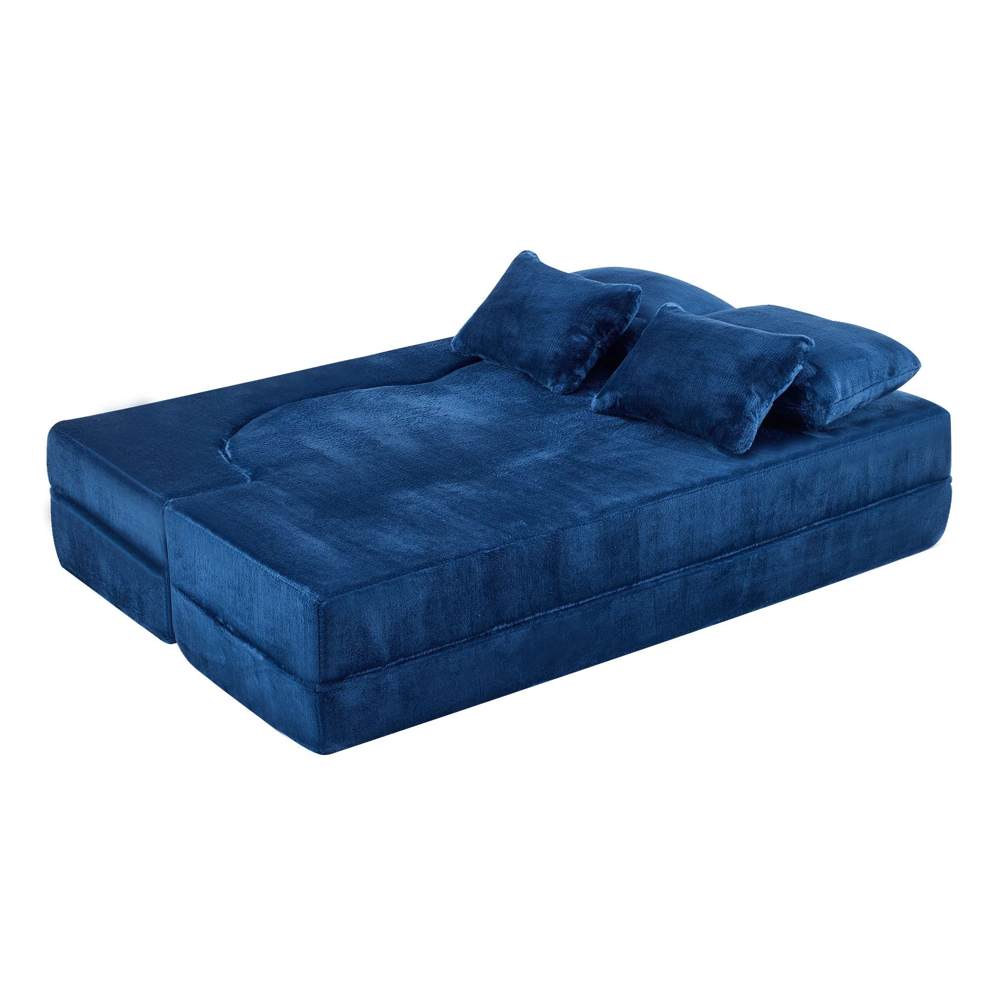 Queen Size Foldable Sofa Bed Chenille Futon Couch - Image 21