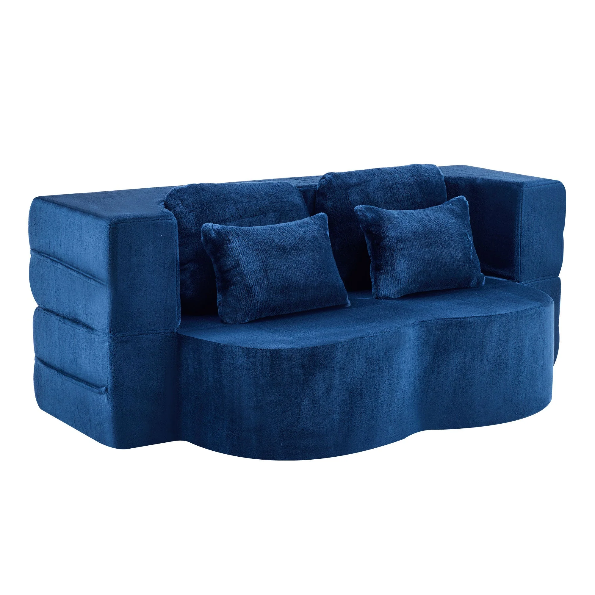 Queen Size Foldable Sofa Bed Chenille Futon Couch - Image 26