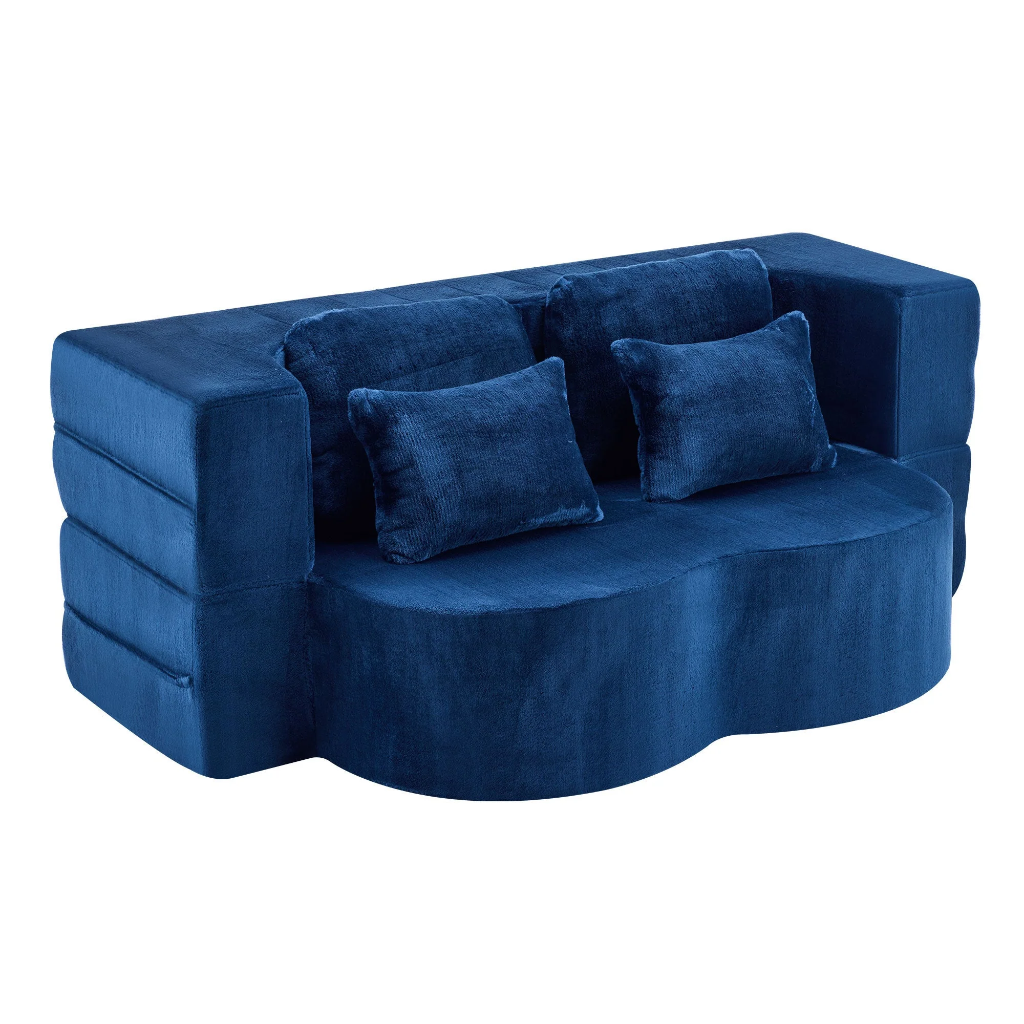 Queen Size Foldable Sofa Bed Chenille Futon Couch - Image 27