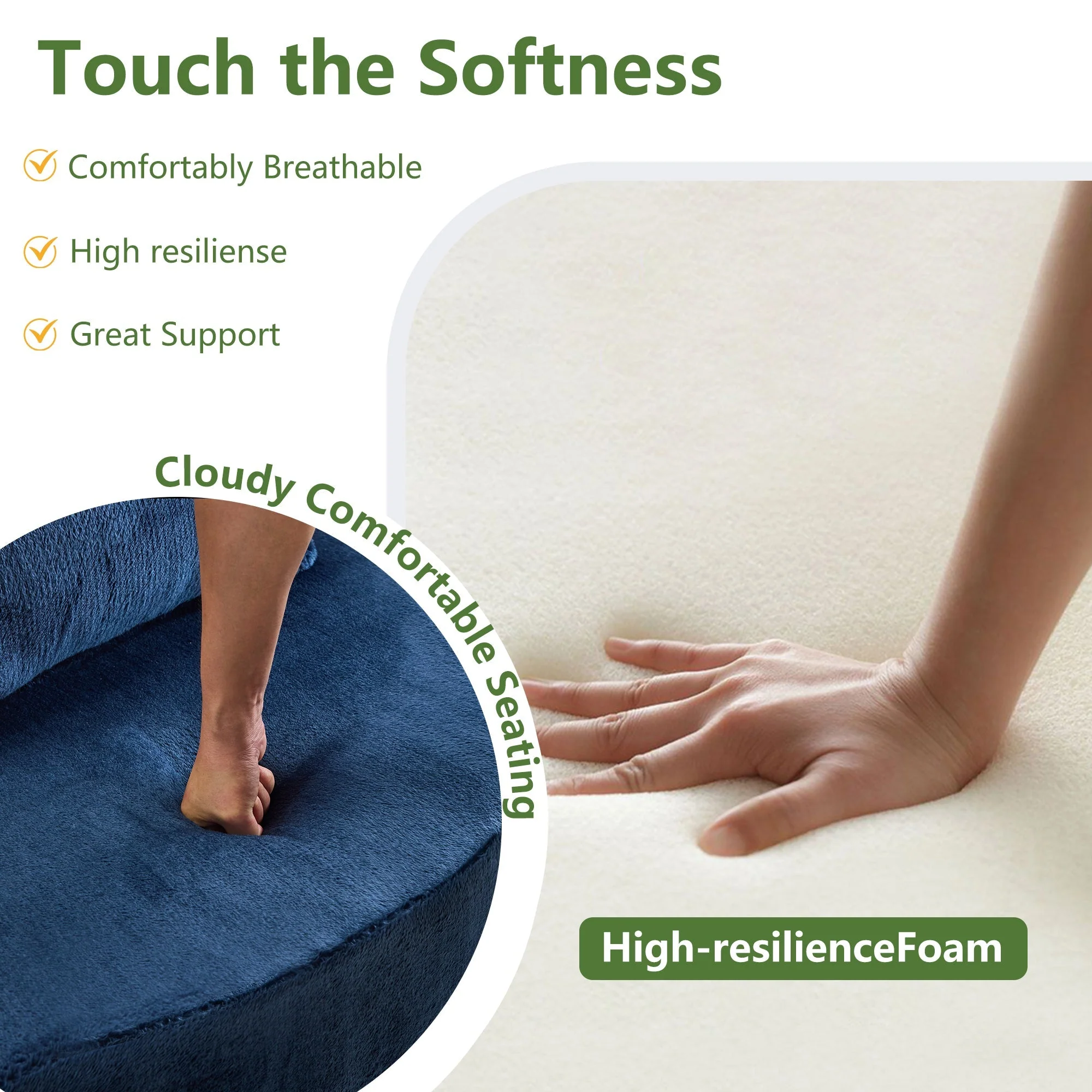Queen Size Foldable Sofa Bed Chenille Futon Couch - Image 4