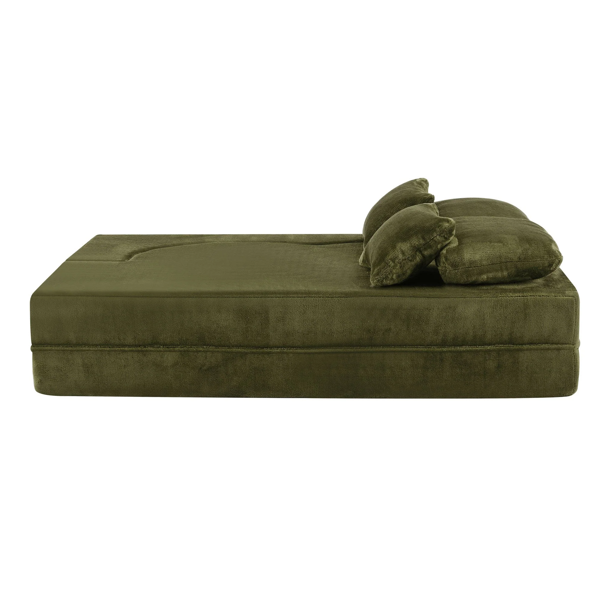 Queen Size Foldable Sofa Bed Chenille Futon Sofa Couch - Image 24