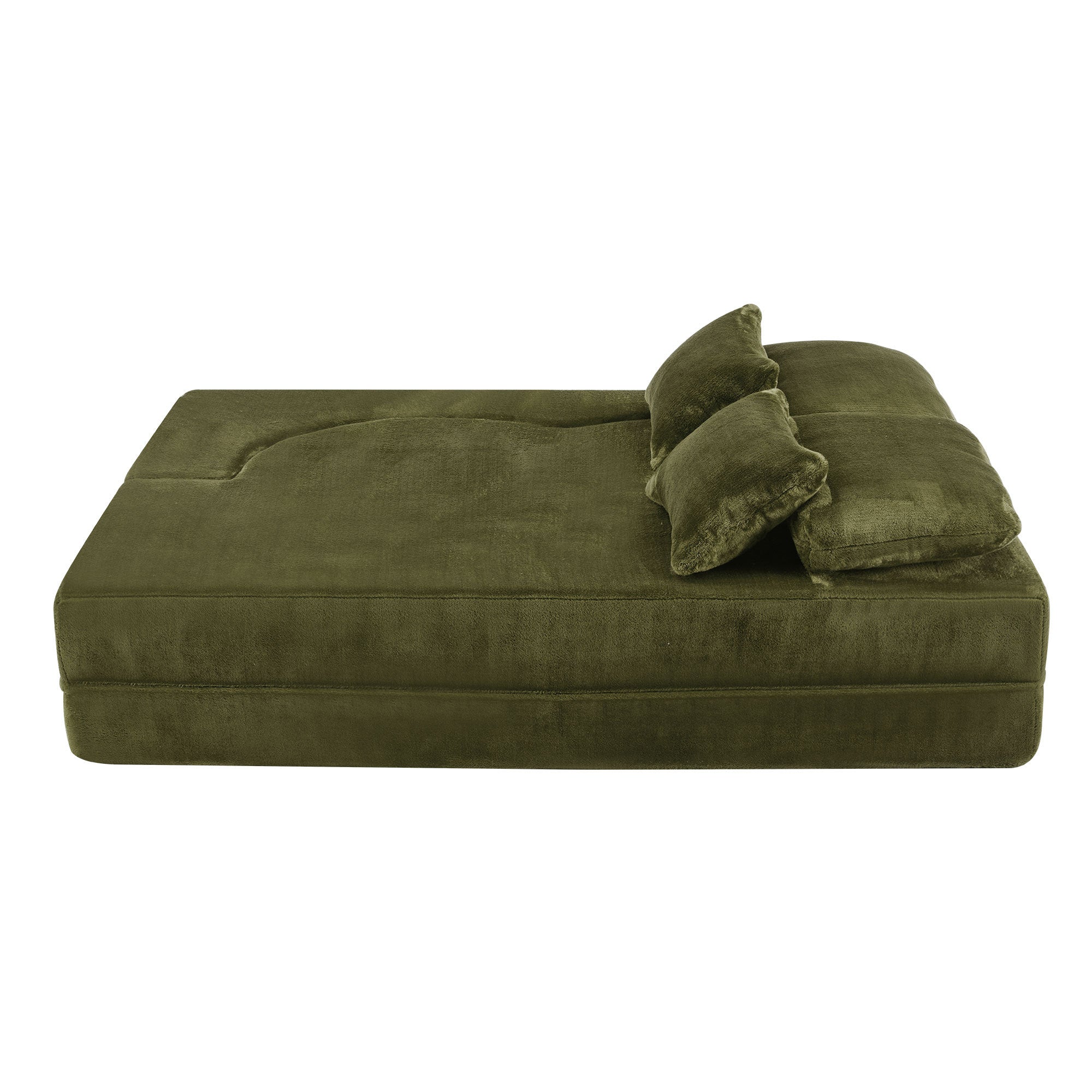 Queen Size Foldable Sofa Bed Chenille Futon Sofa Couch - Image 25