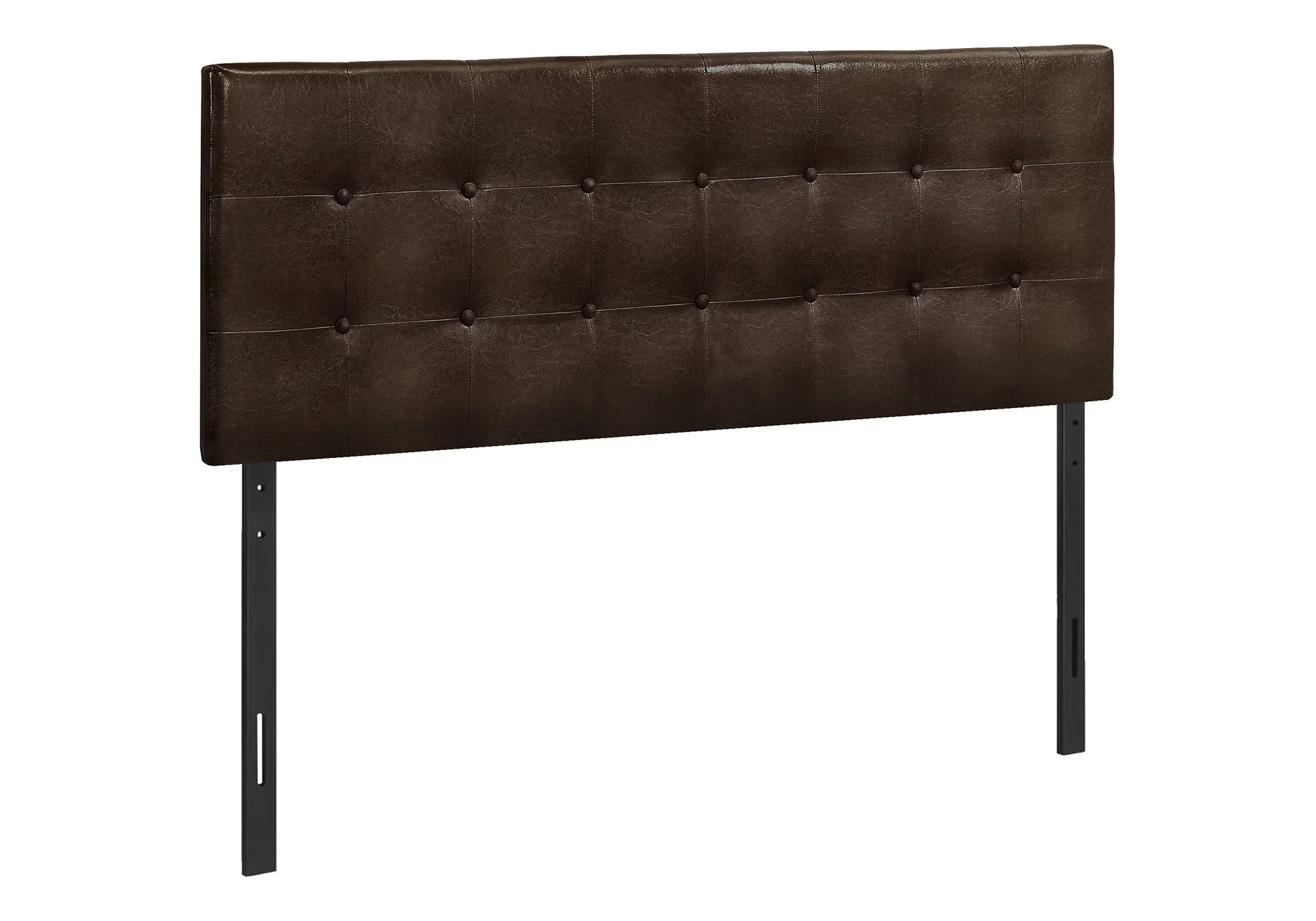 Queen Size Upholstered Bed Headboard - Transitional Brown - Image 4
