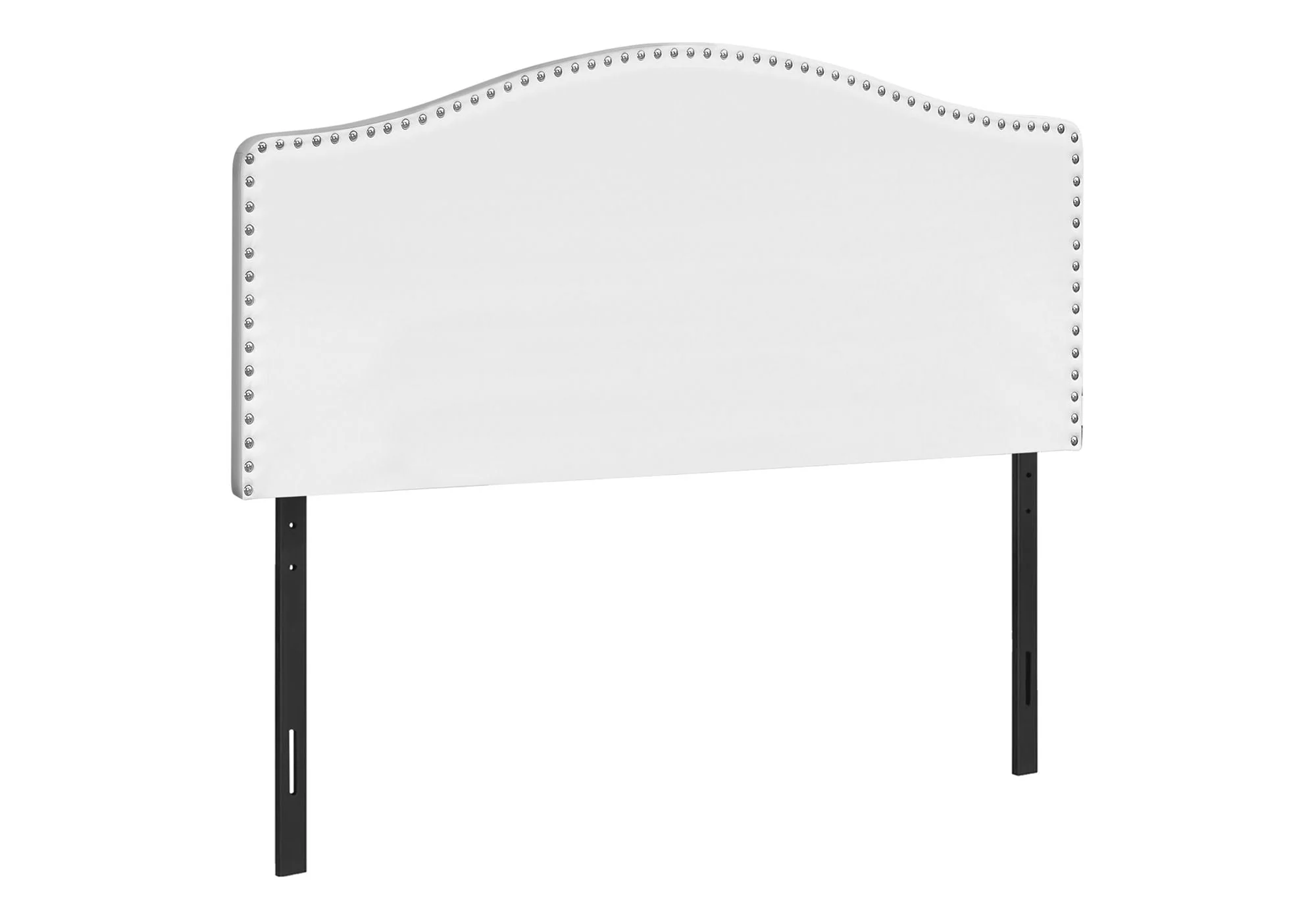 Queen Size Upholstered Bed Headboard - White, Transitional - Image 3