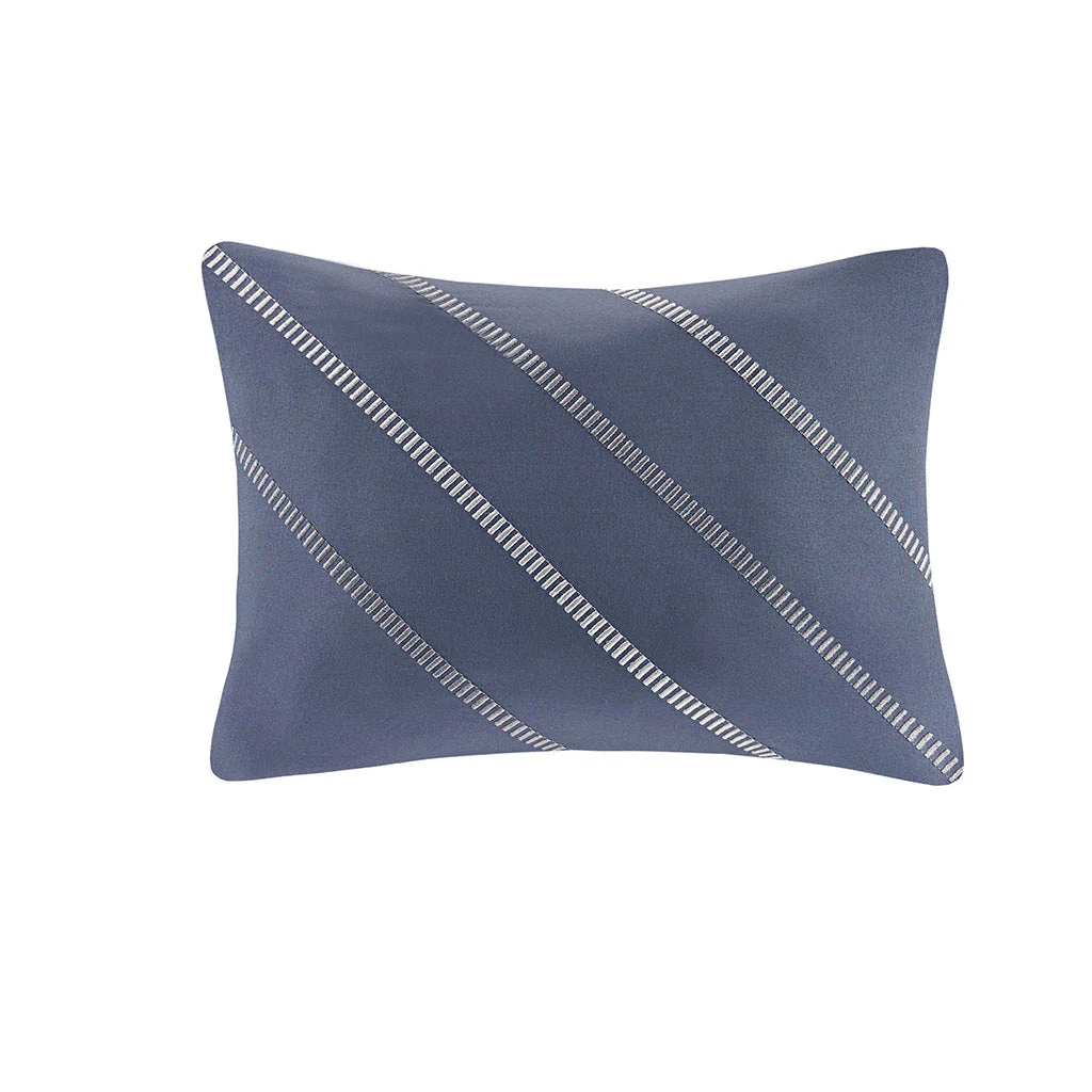 Queen Striped Comforter Set with Bed Sheets - Image 12