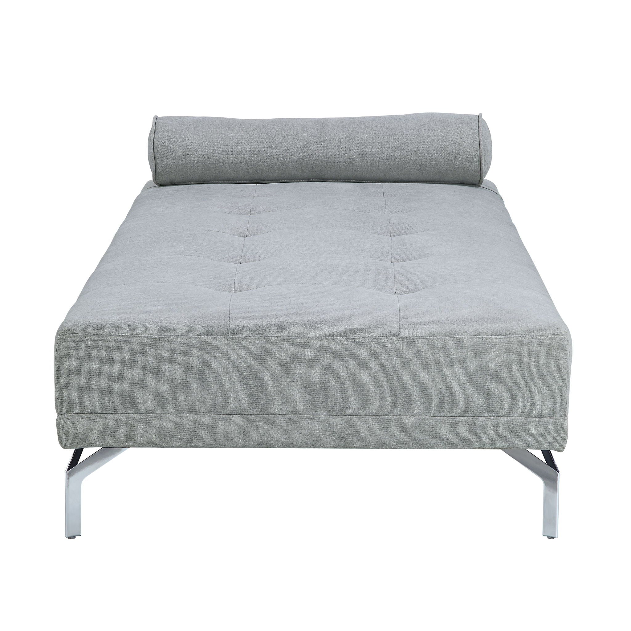 Quenti - Velvet Sofa Bed With Pillow - Gray - Image 4