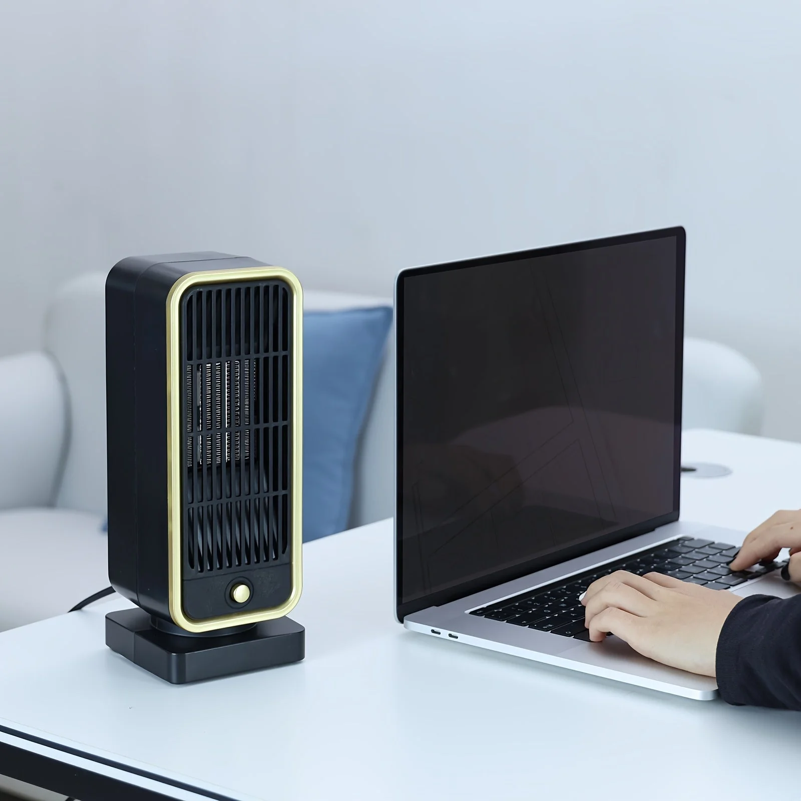 Quiet 500W Ceramic Space Heater - Portable Electric Heater for Office & Bedroom - Image 2