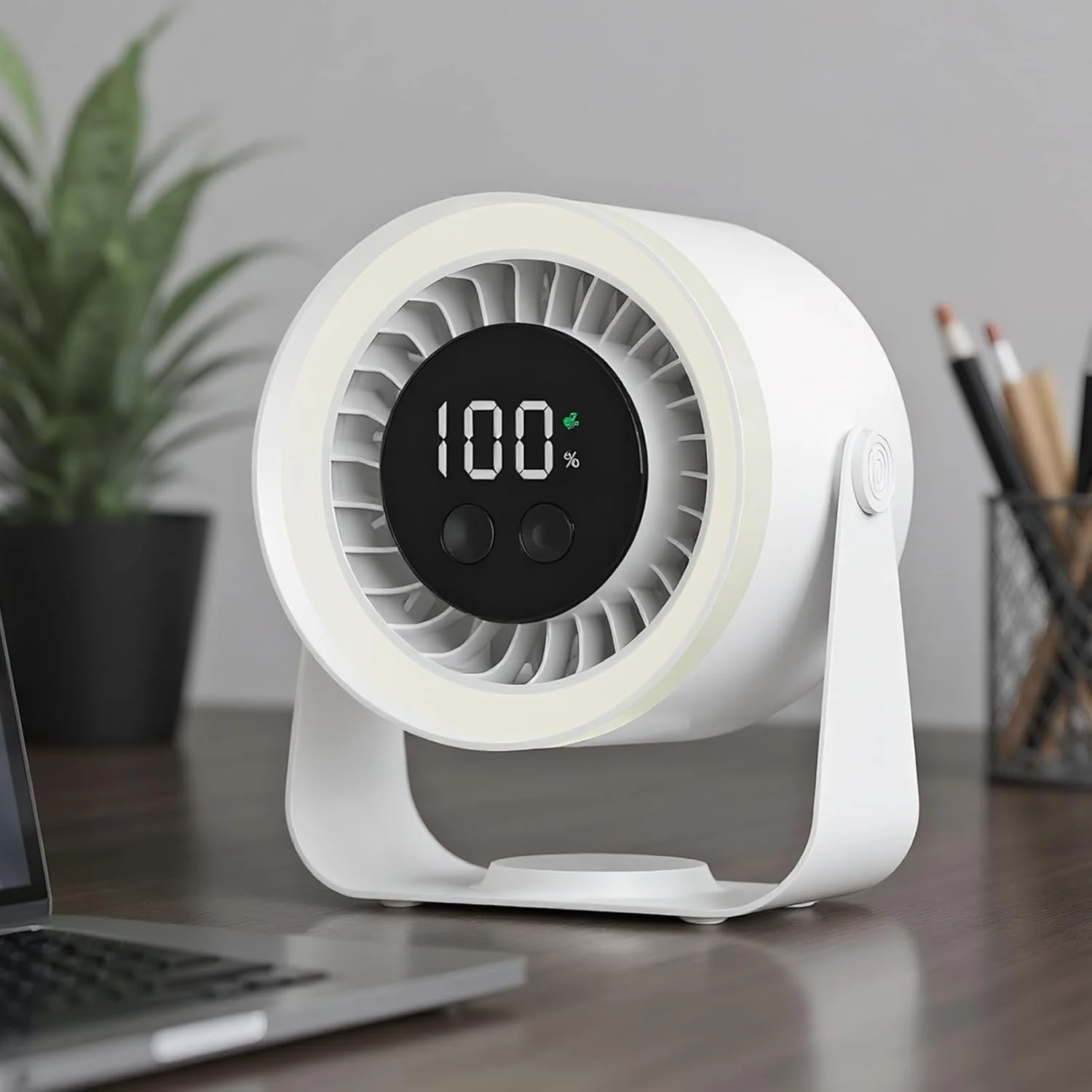 Quiet Desk Fan 10-Speed USB Rechargeable 3600mAh Portable - Image 11