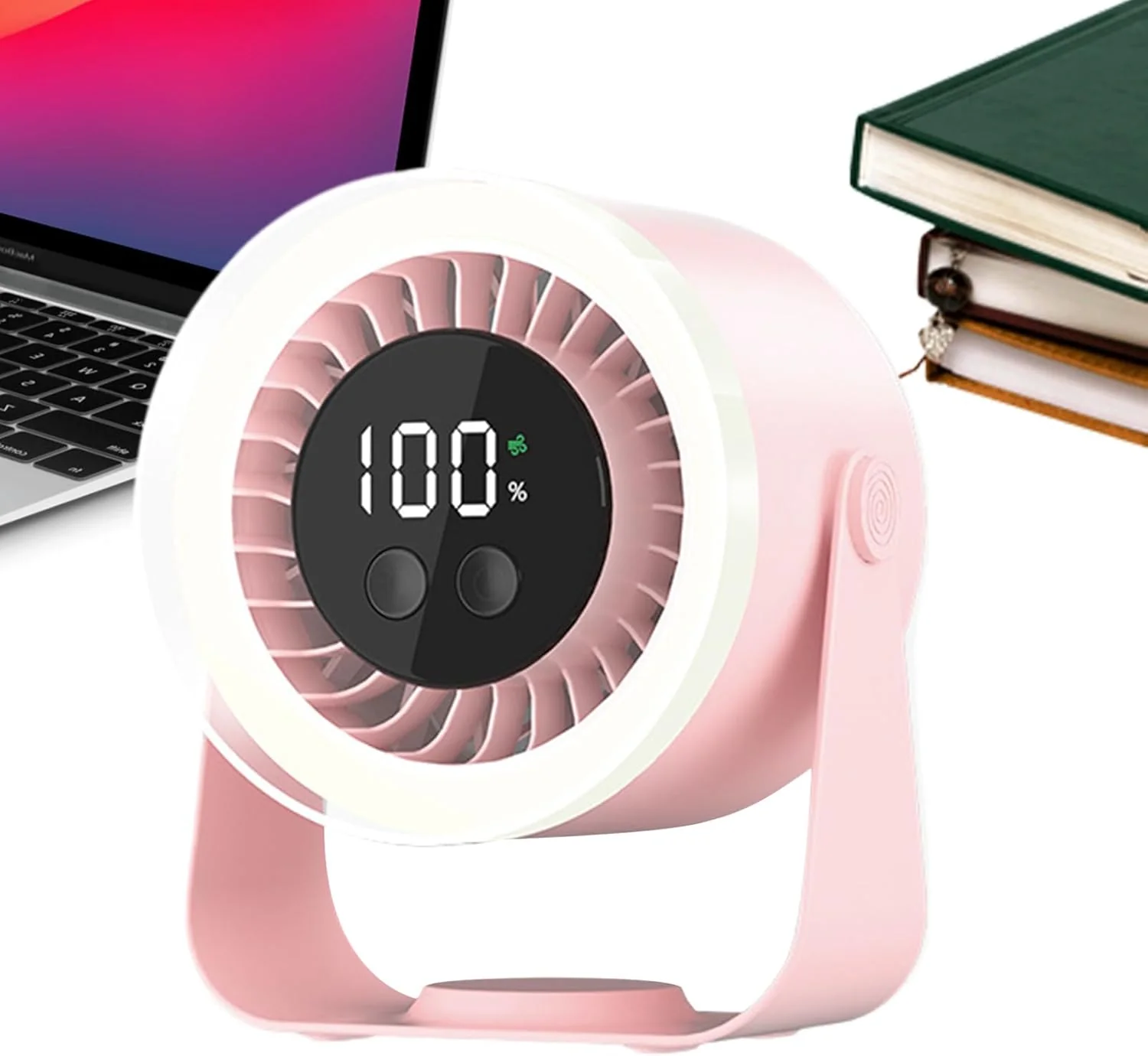 Quiet Desk Fan 10-Speed USB Rechargeable 3600mAh Portable - Image 2