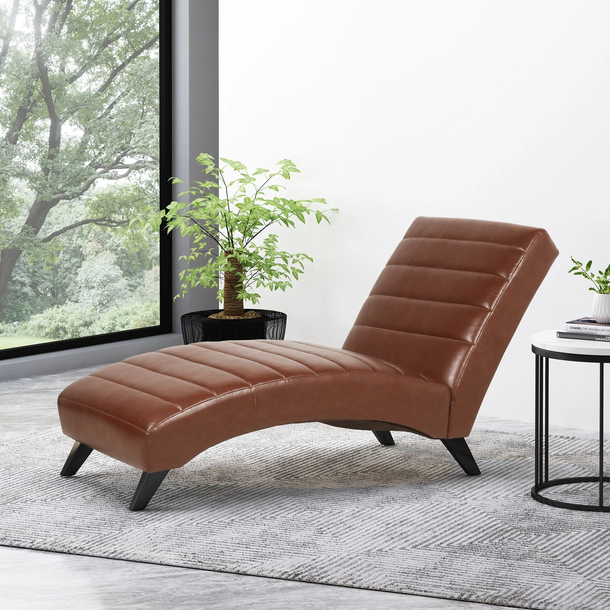 Radiantique Chaise Lounge With A Curvaceous Structure - Image 4