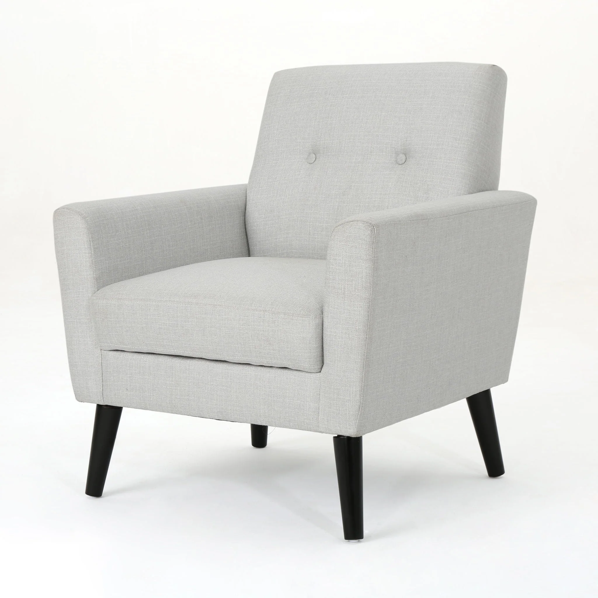 Radiantize Upholstered Fabric Club Chair With Square-Off Back And Button Tufted - Image 2