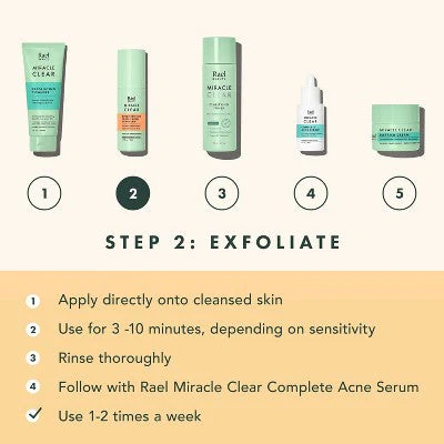Rael Miracle Clear Brightening Triple Acid Face Exfoliant Gel-Serum 1.7oz - Image 8
