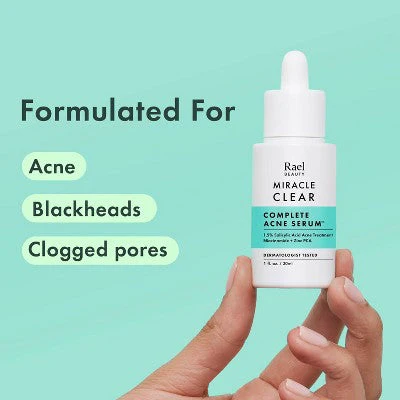 Rael Miracle Clear Complete Acne Treatment Face Serum 1oz - Image 4