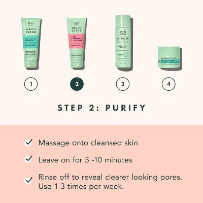 Rael Miracle Clear Pore Purifying Kaolin Clay Face Mask 3.4 fl oz - Image 8