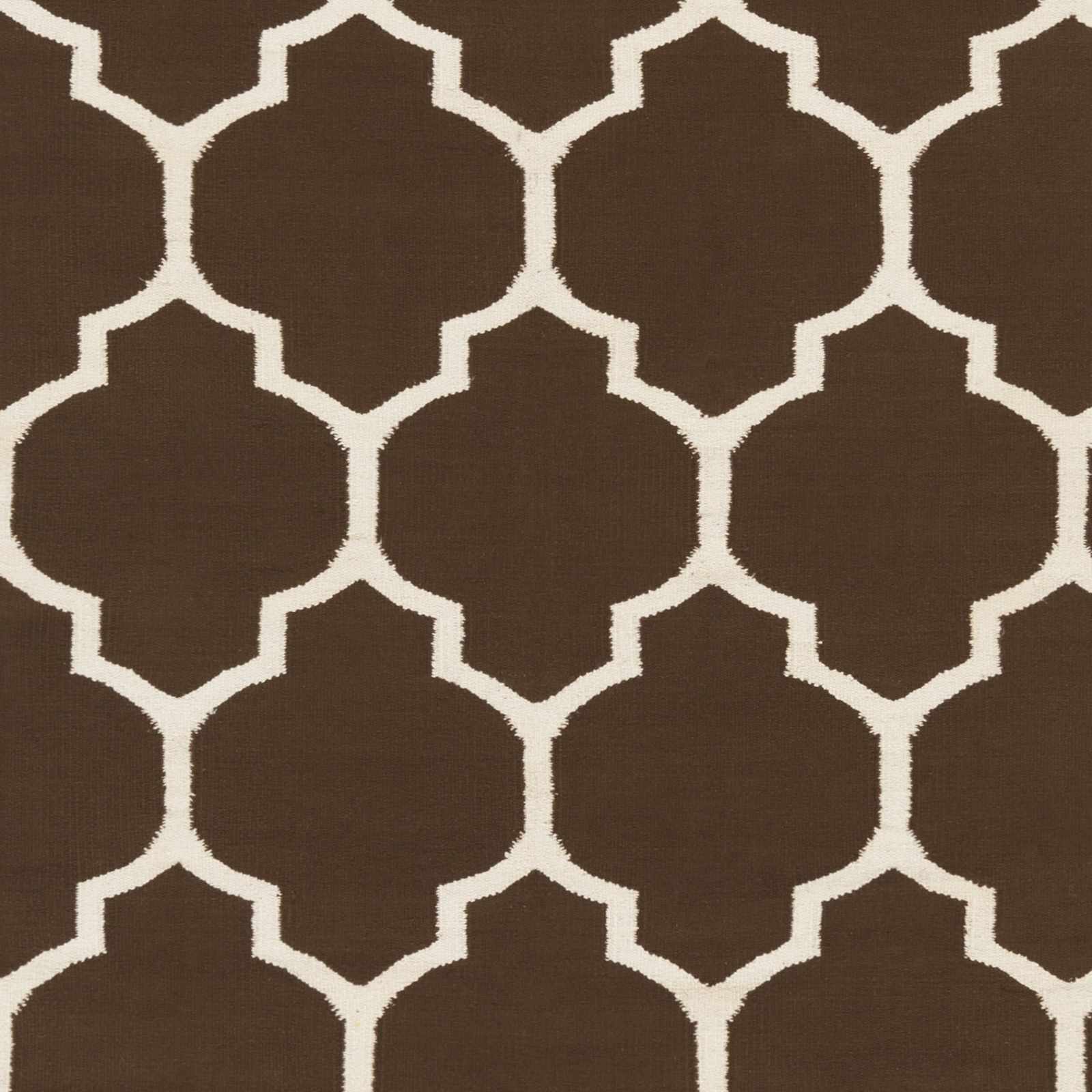Ragan Brown Trellis Cotton Rug - Clearance - Image 3