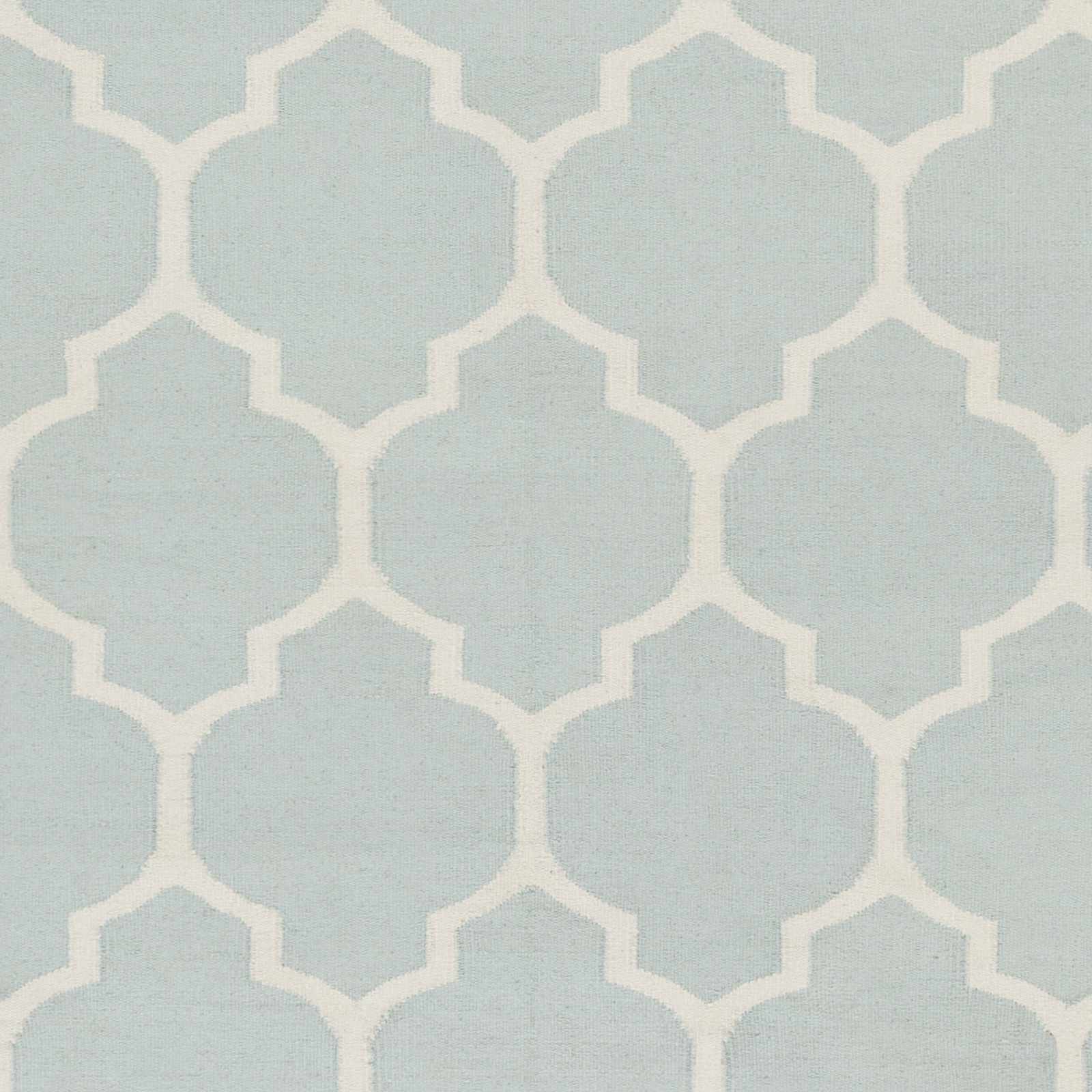 Ragan Ice Blue Trellis Cotton Rug - Clearance - Image 4
