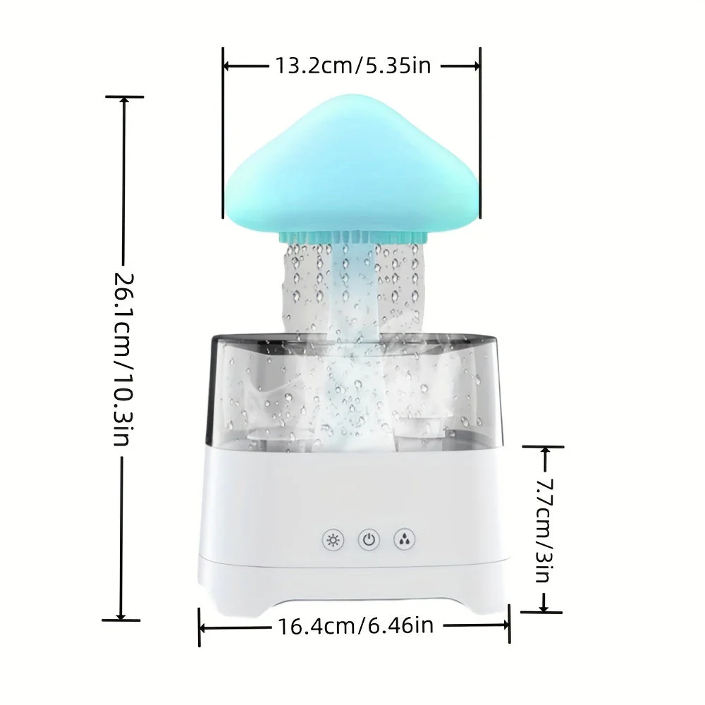 Rain Cloud Humidifier – 7-Color Aromatherapy Diffuser with Remote for Bedroom - Image 4