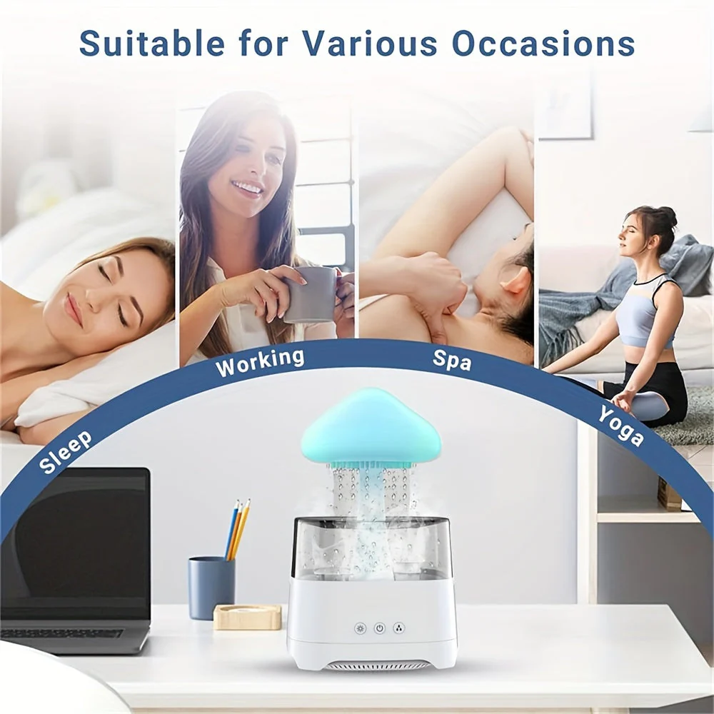 Rain Cloud Humidifier – 7-Color Aromatherapy Diffuser with Remote for Bedroom - Image 5
